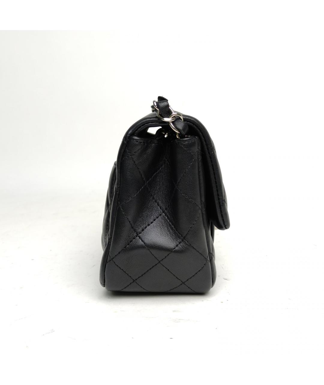 CHANEL Черная кожаная сумка через плечо, фото 5