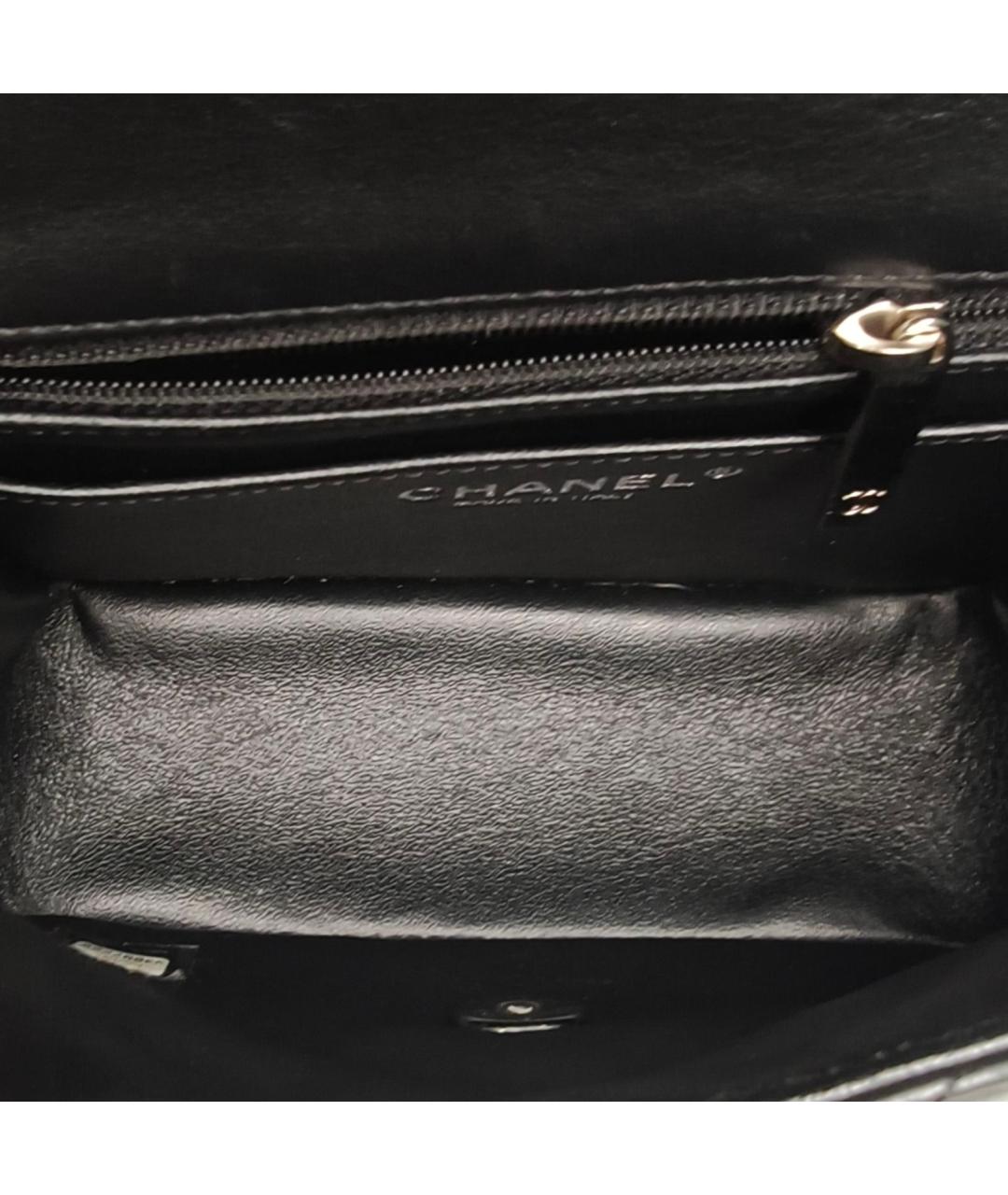 CHANEL Черная кожаная сумка через плечо, фото 7