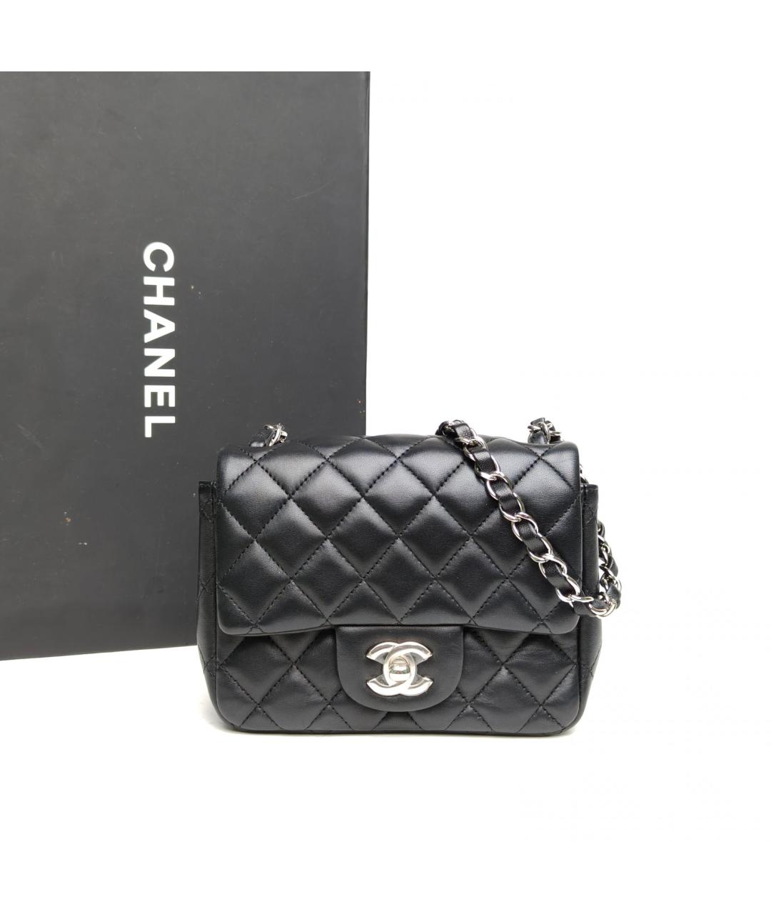 CHANEL Черная кожаная сумка через плечо, фото 9