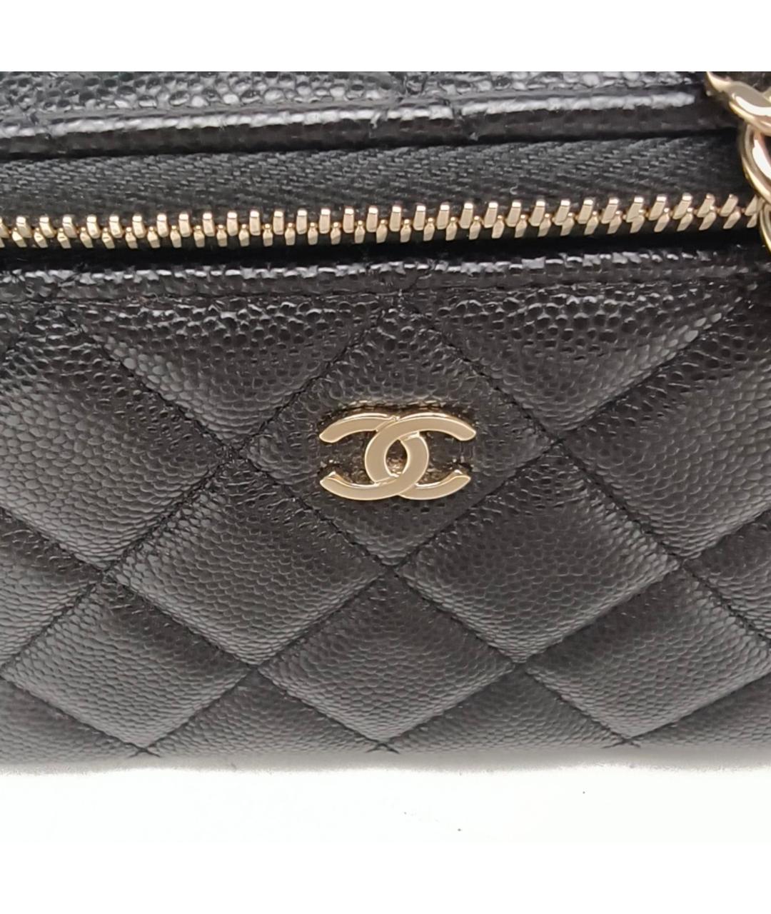 CHANEL Черная кожаная сумка через плечо, фото 7