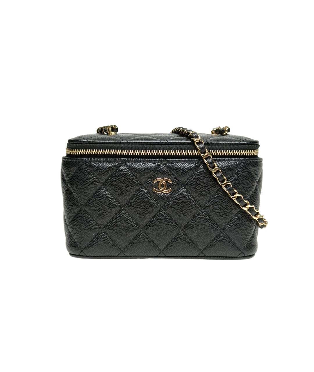 CHANEL Черная кожаная сумка через плечо, фото 1