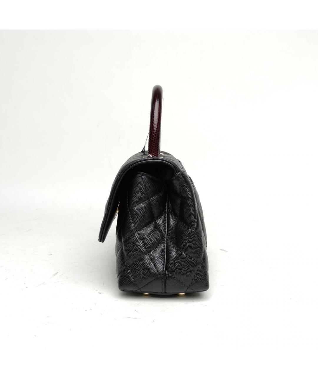 CHANEL Черная кожаная сумка через плечо, фото 3