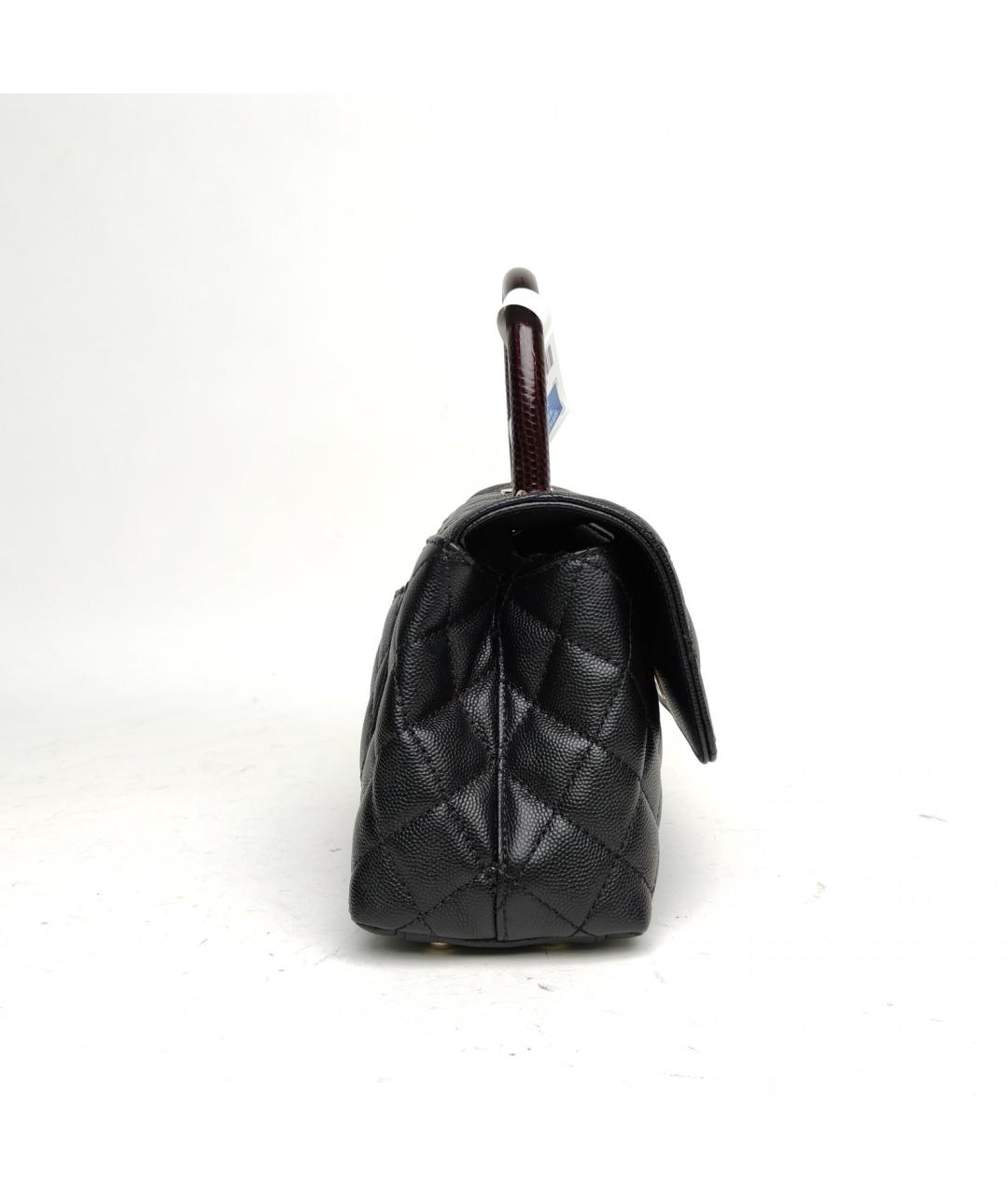 CHANEL Черная кожаная сумка через плечо, фото 5