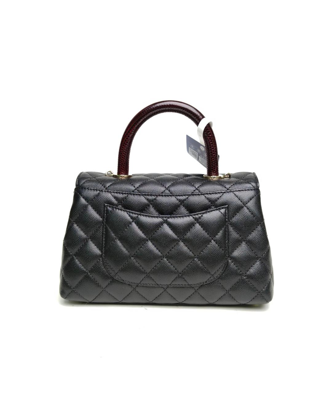 CHANEL Черная кожаная сумка через плечо, фото 4