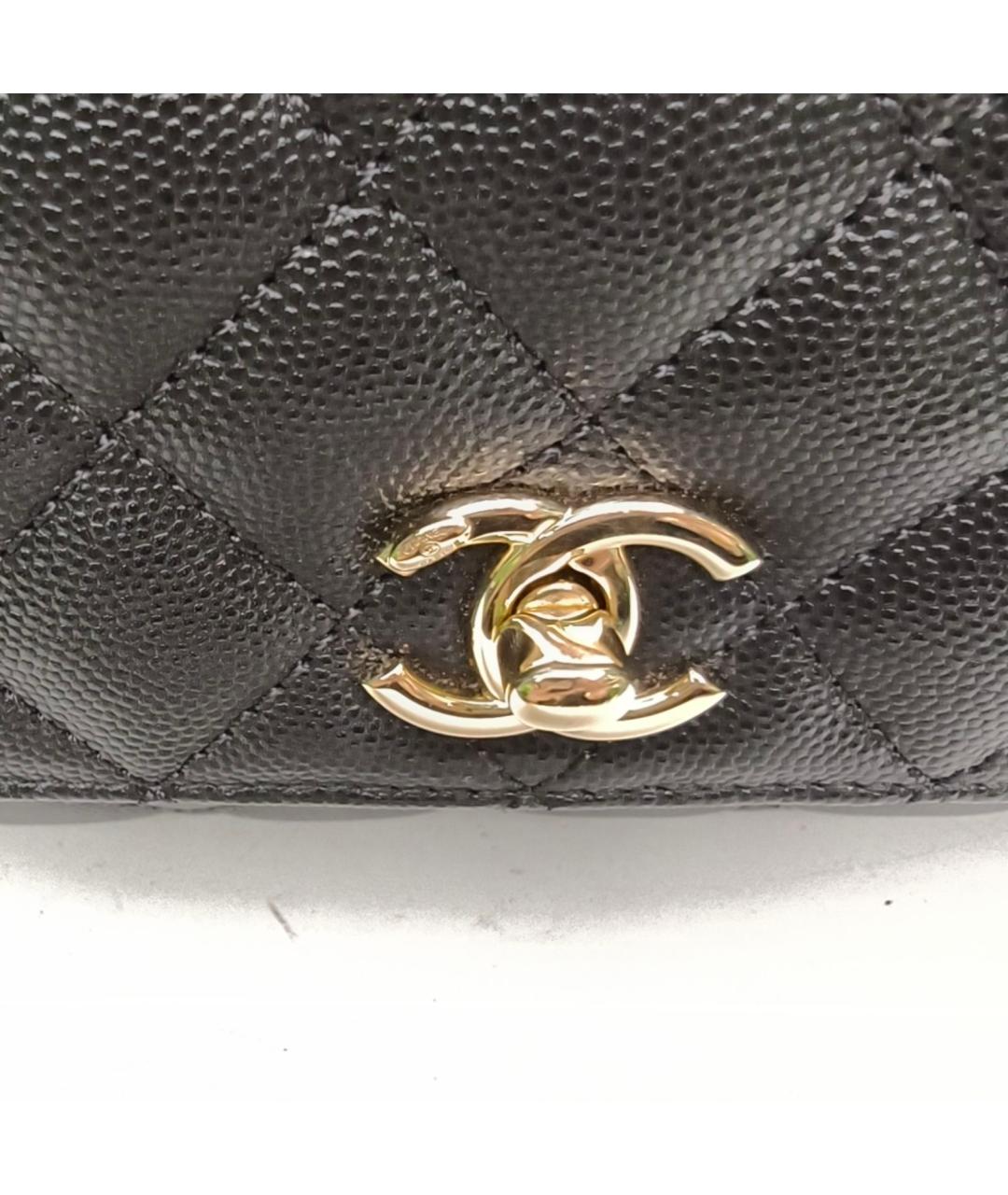 CHANEL Черная кожаная сумка через плечо, фото 7