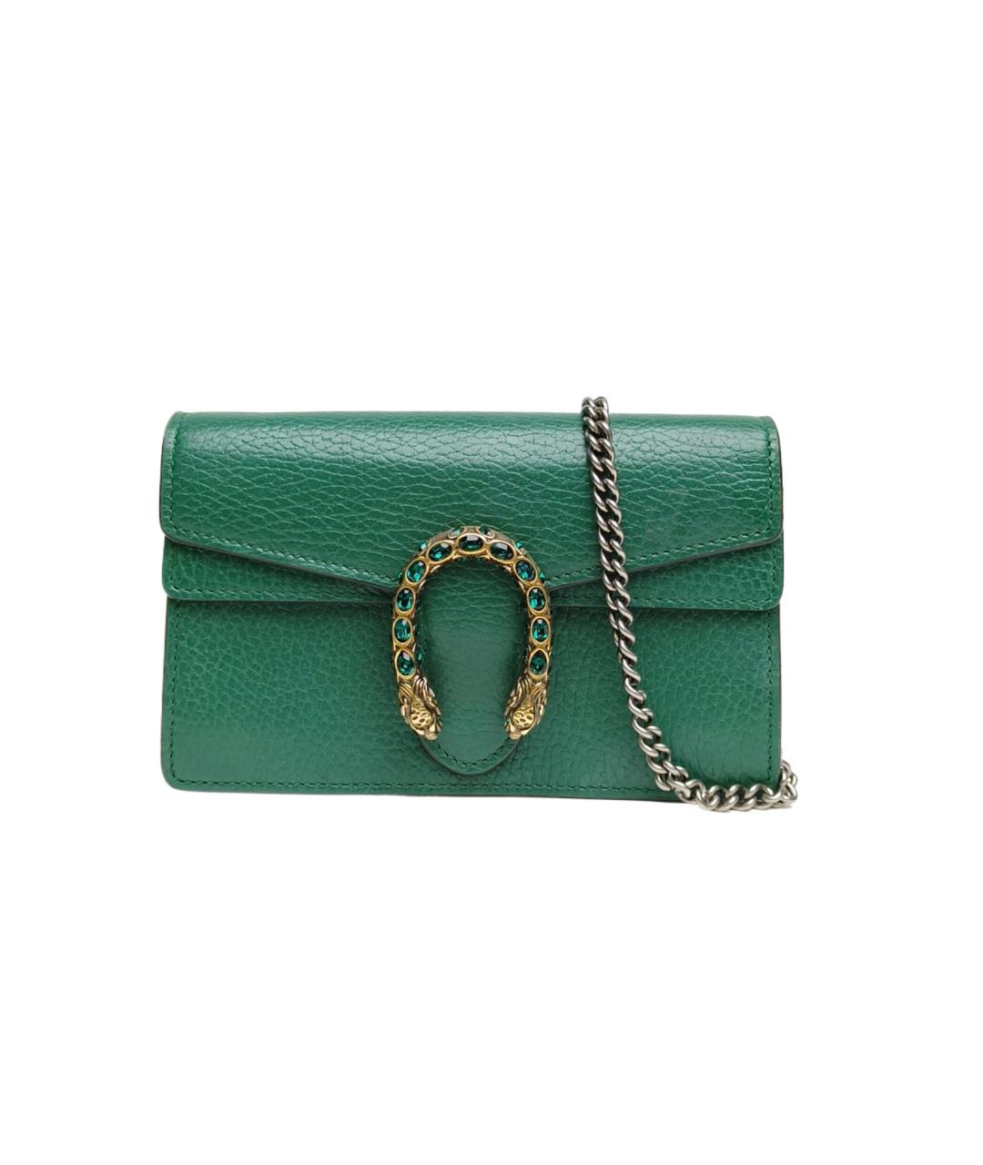 GUCCI Зеленая кожаная сумка через плечо, фото 9