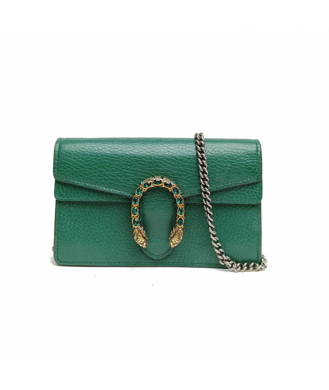 GUCCI Зеленая кожаная сумка через плечо, фото 2