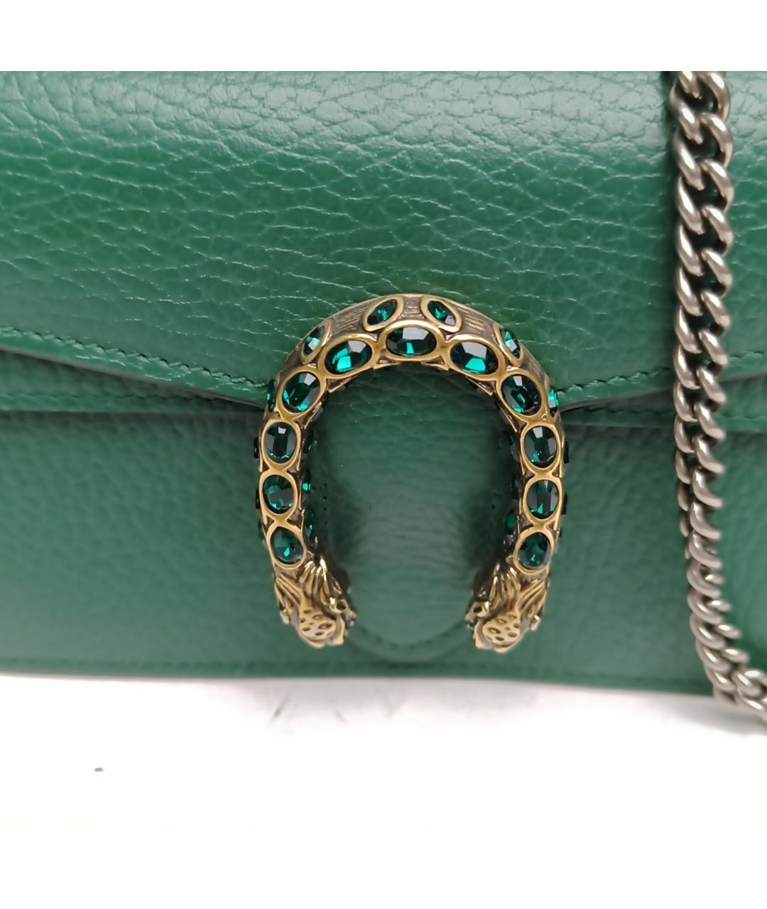 GUCCI Зеленая кожаная сумка через плечо, фото 7