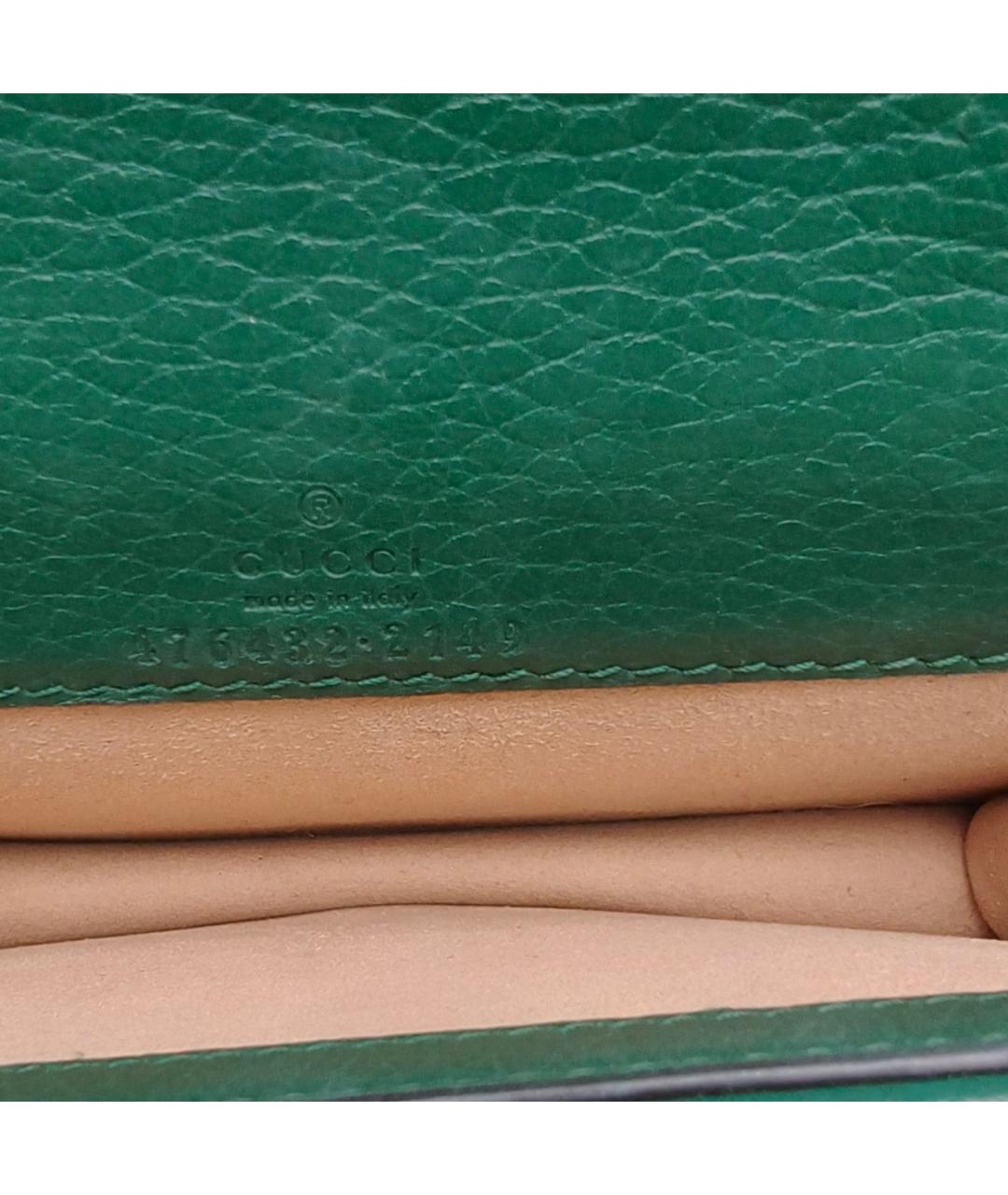 GUCCI Зеленая кожаная сумка через плечо, фото 8