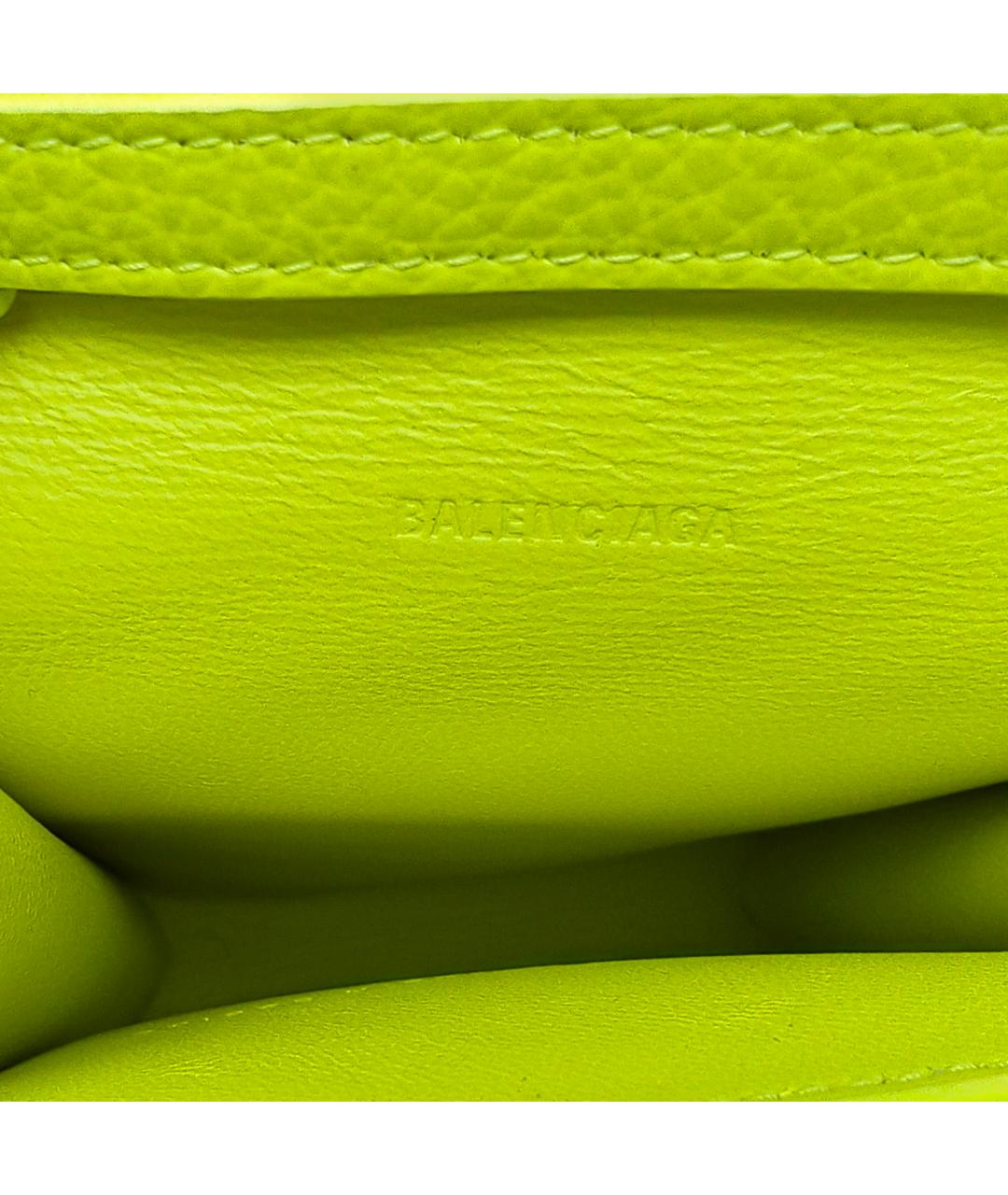 BALENCIAGA Салатовая кожаная сумка через плечо, фото 7