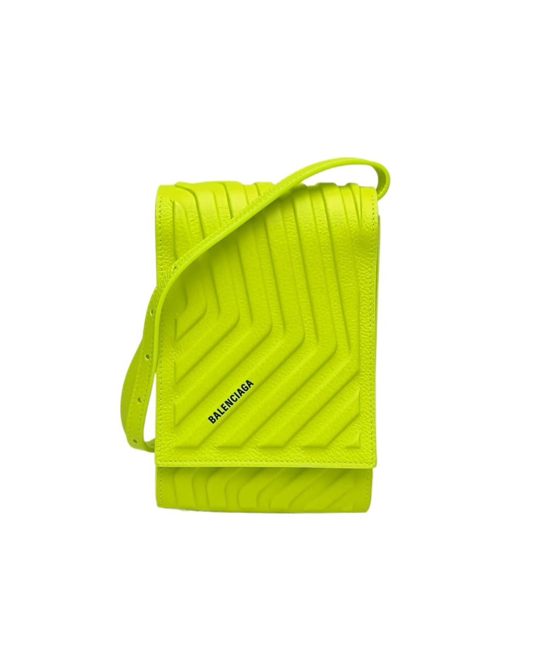 BALENCIAGA Салатовая кожаная сумка через плечо, фото 8