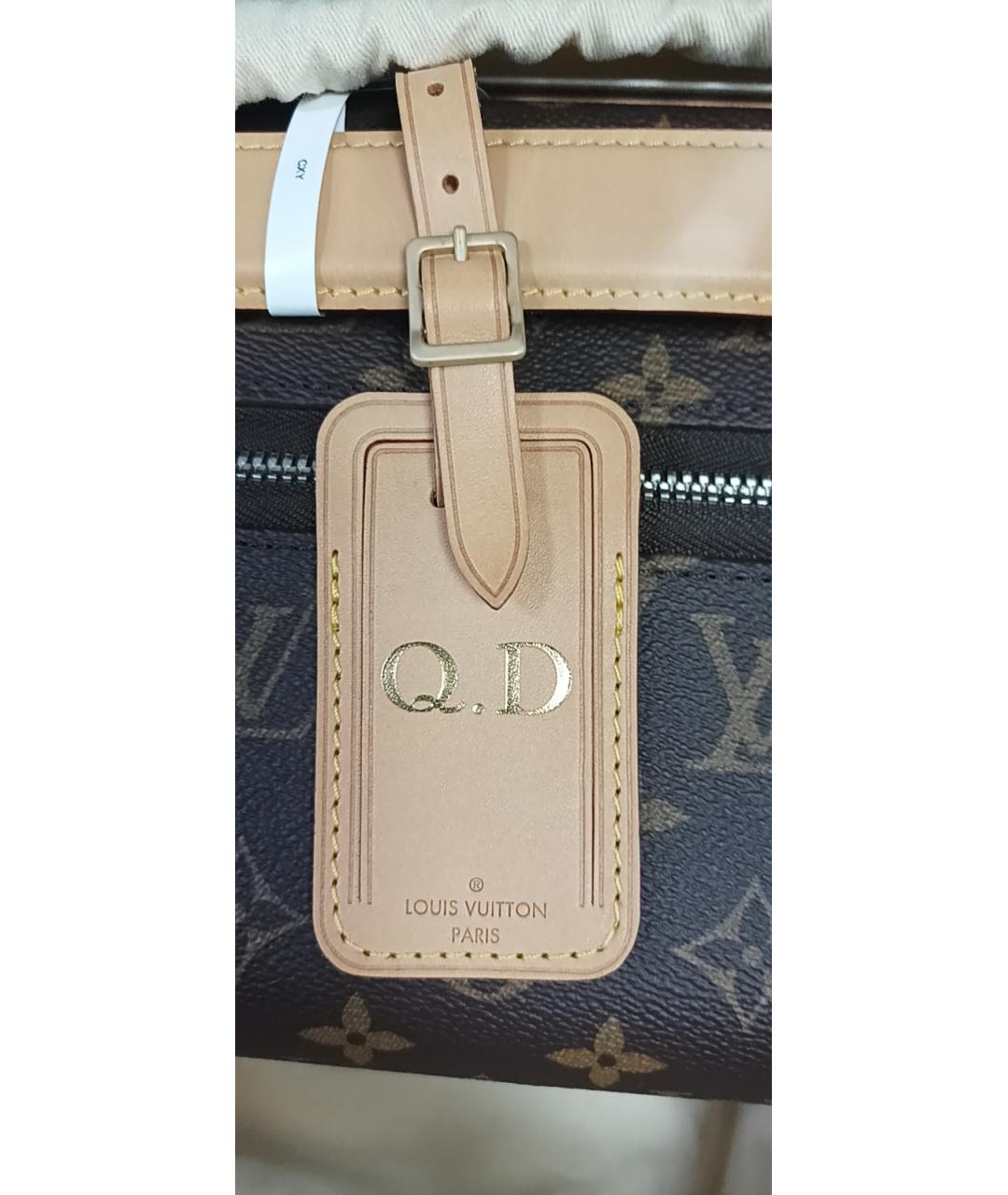 LOUIS VUITTON Коричневый чемодан, фото 9