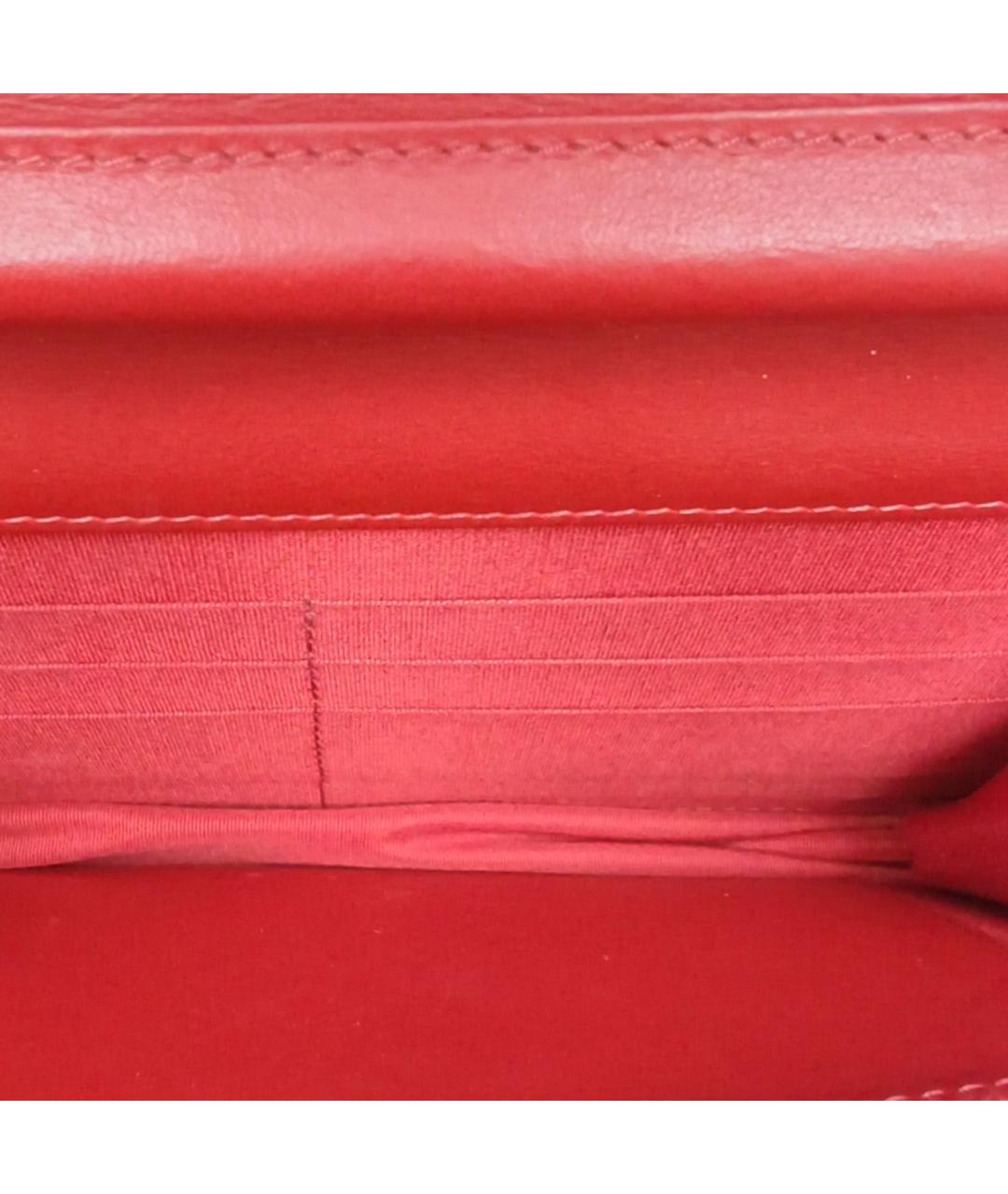 CHANEL Красная кожаная сумка через плечо, фото 8