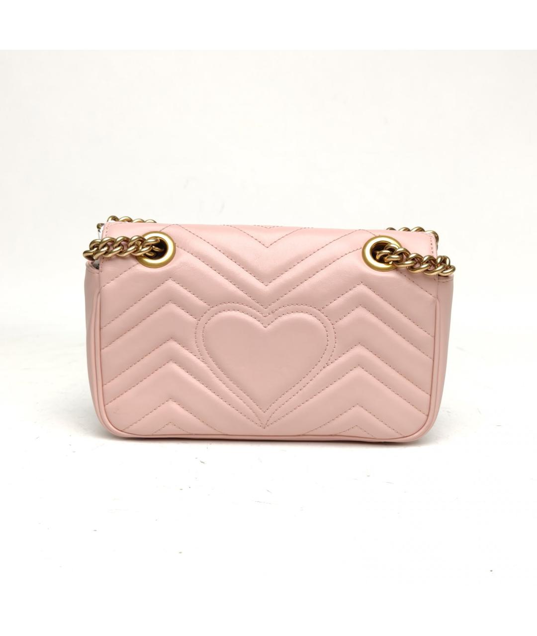 GUCCI Розовая кожаная сумка через плечо, фото 4