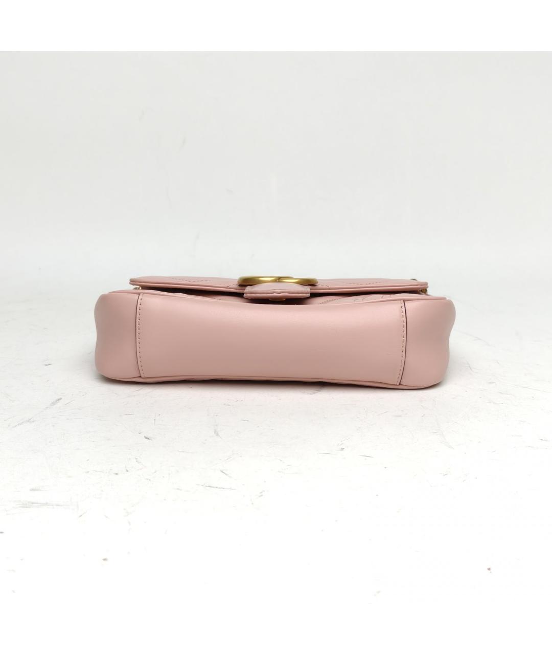 GUCCI Розовая кожаная сумка через плечо, фото 6