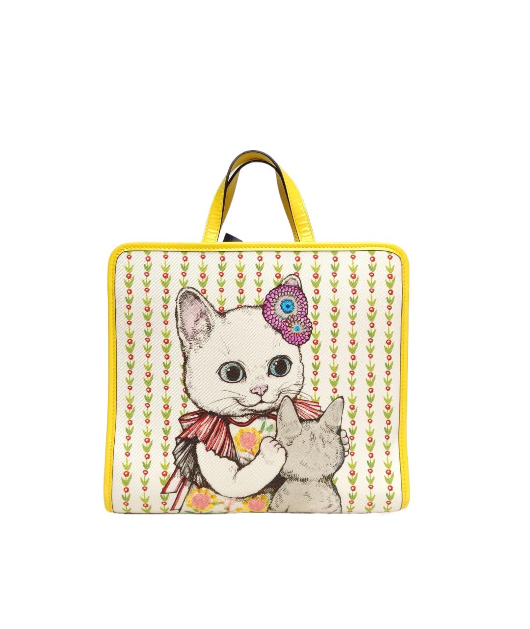 GUCCI Желтая сумка с короткими ручками, фото 1