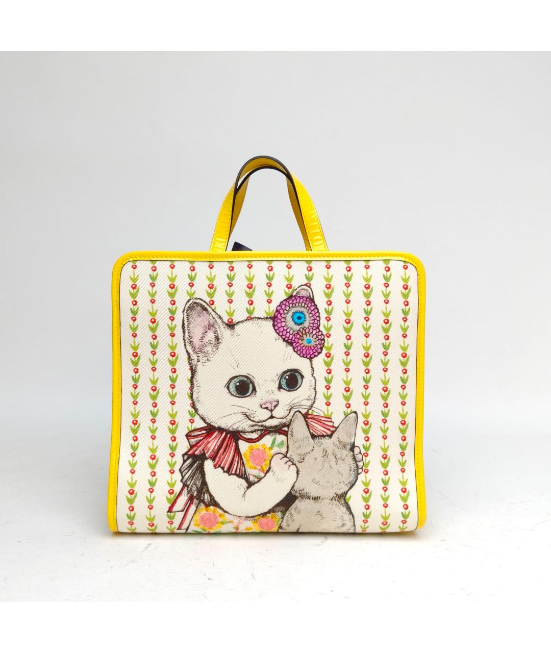 GUCCI Желтая сумка с короткими ручками, фото 2