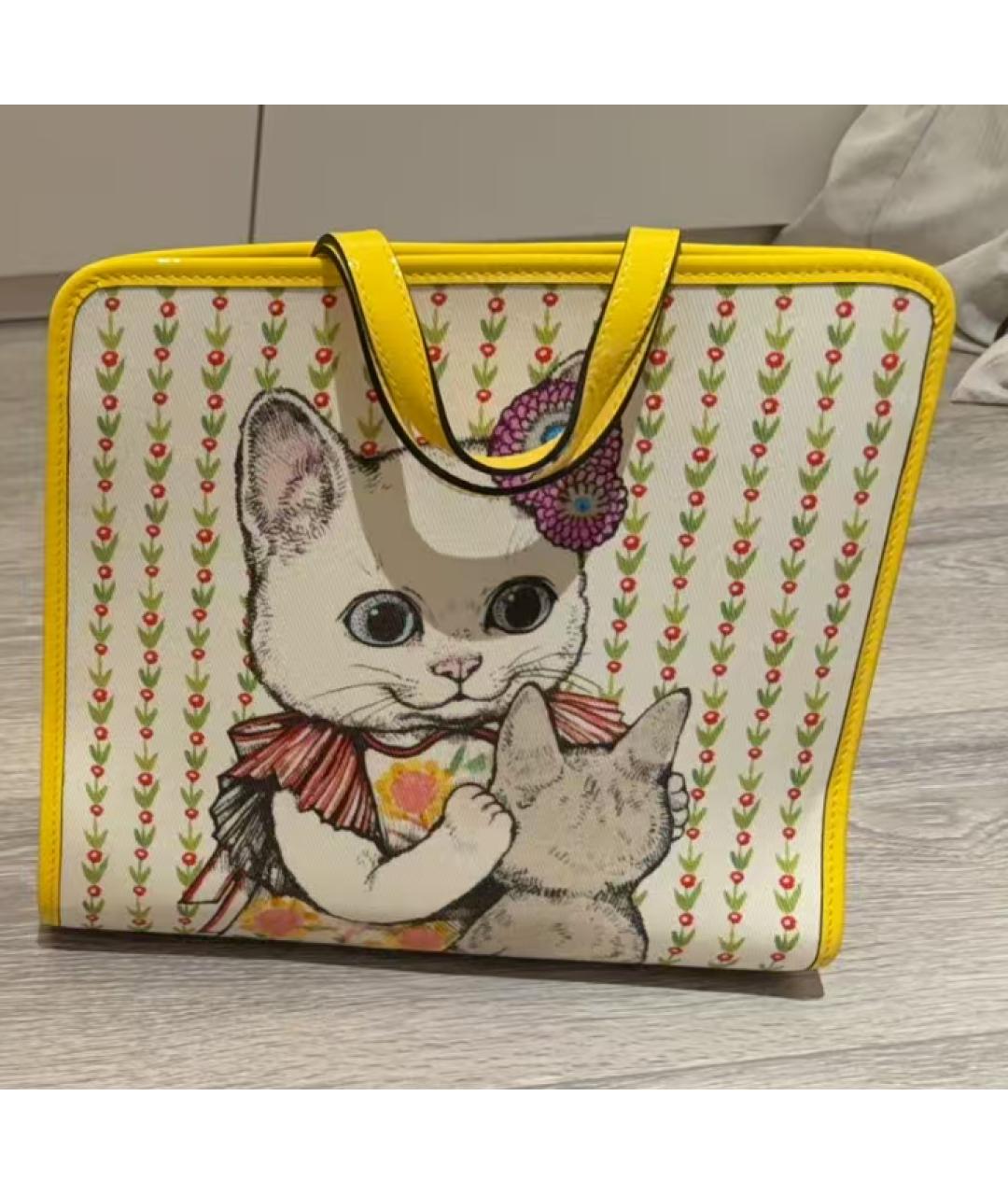 GUCCI Желтая сумка с короткими ручками, фото 8