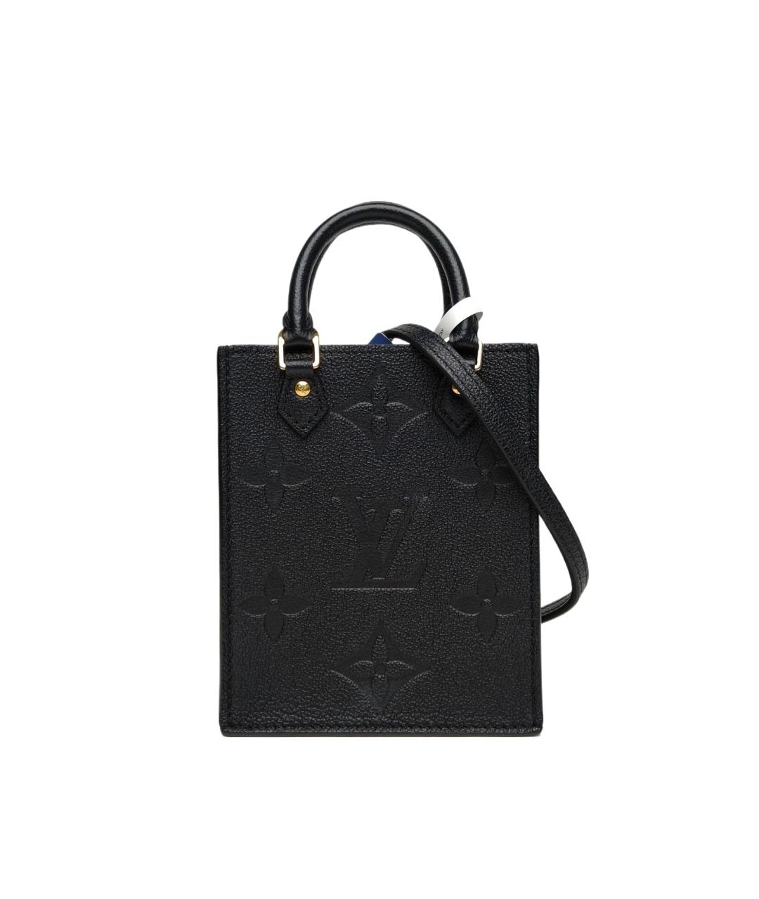 LOUIS VUITTON Черная кожаная сумка с короткими ручками, фото 10