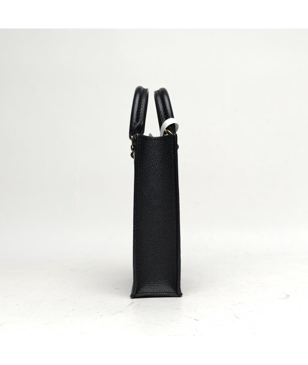 LOUIS VUITTON Черная кожаная сумка с короткими ручками, фото 5