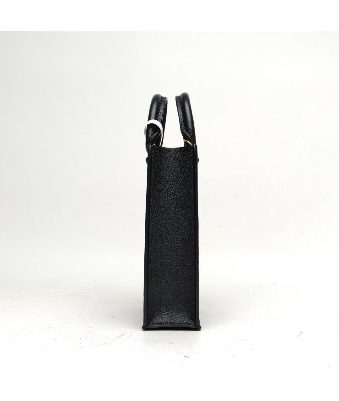 LOUIS VUITTON Черная кожаная сумка с короткими ручками, фото 3