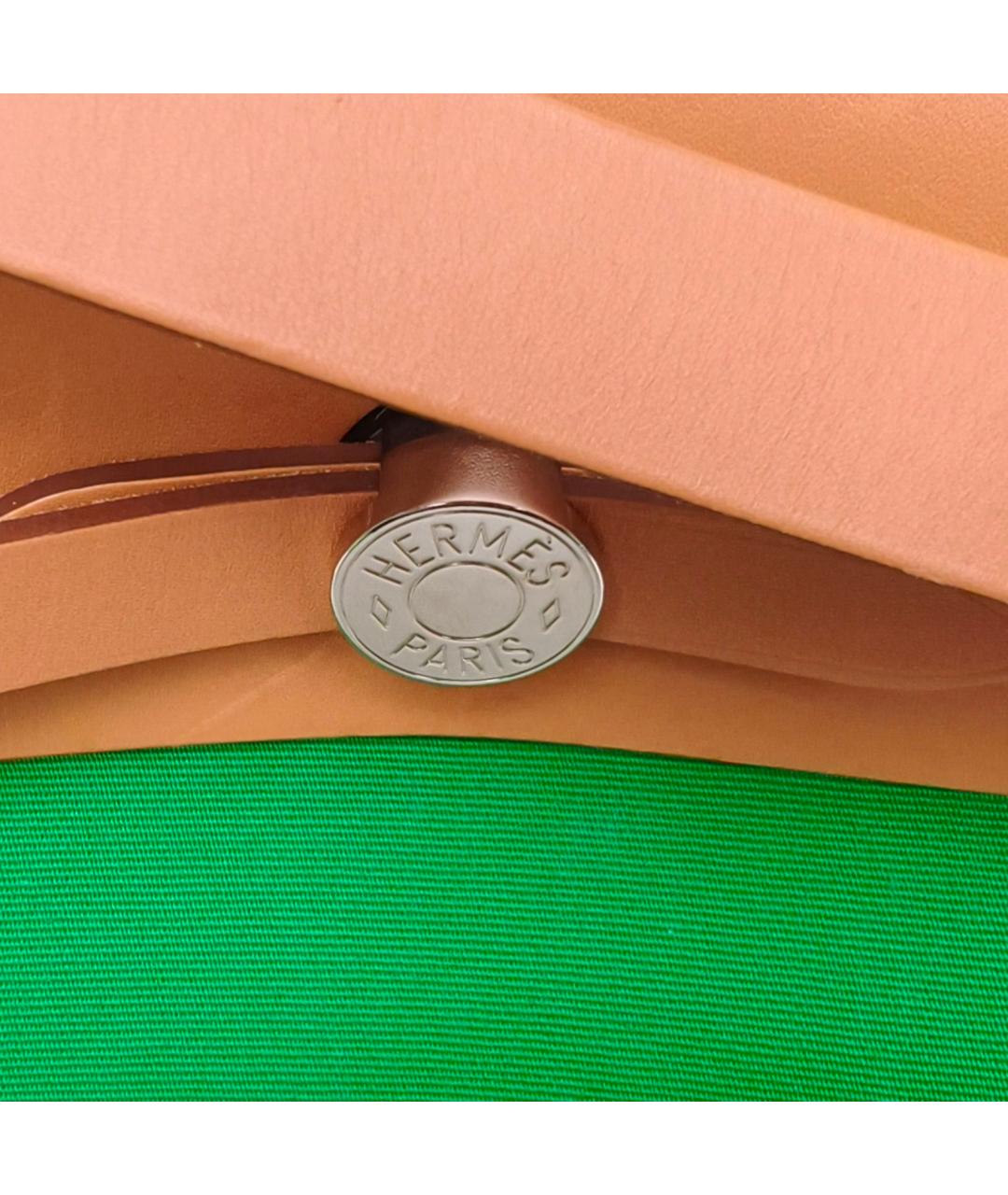 HERMES Зеленая тканевая сумка через плечо, фото 6