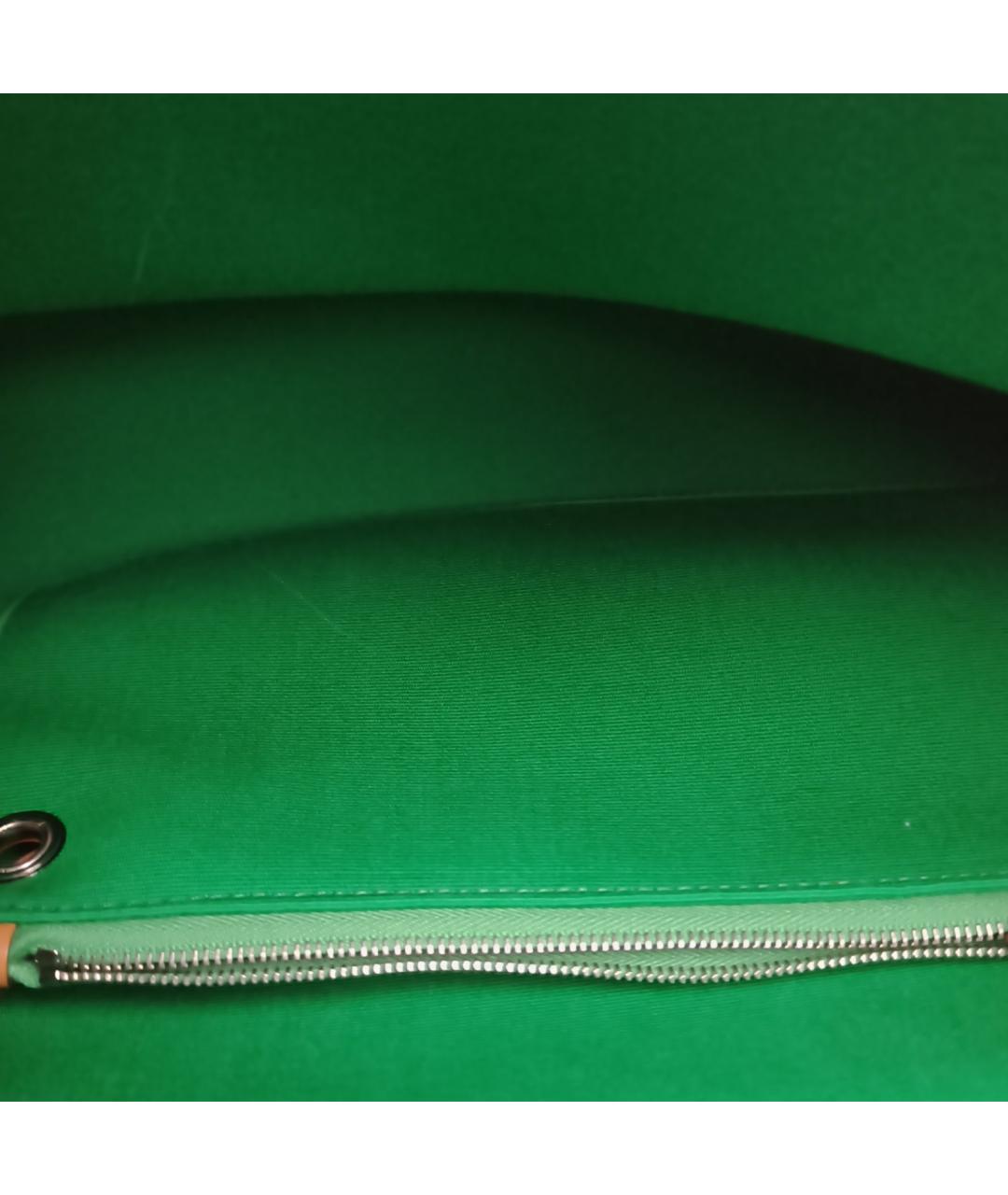 HERMES Зеленая тканевая сумка через плечо, фото 7