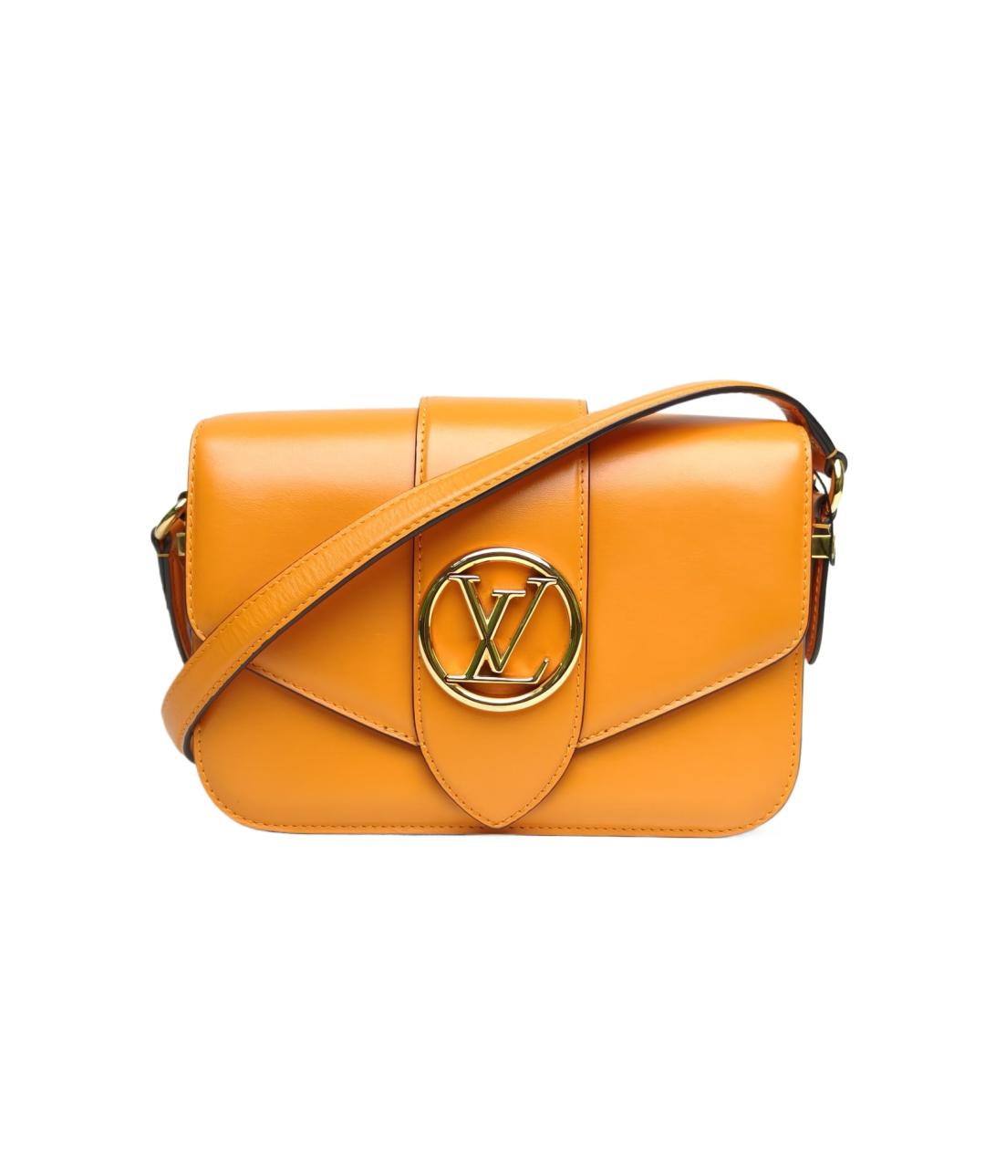 LOUIS VUITTON Оранжевая кожаная сумка через плечо, фото 10