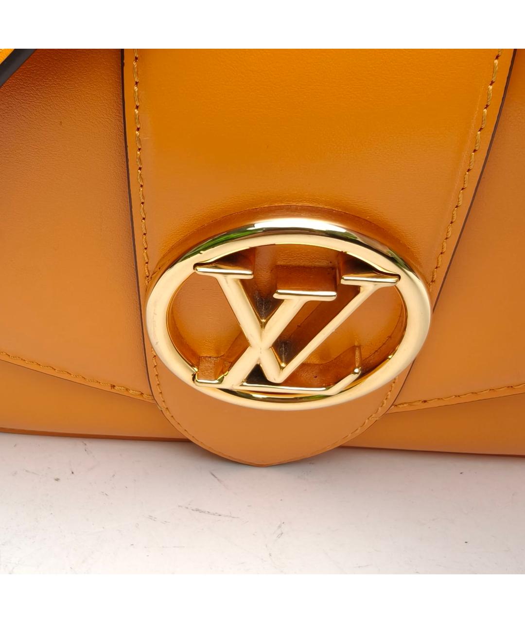 LOUIS VUITTON Оранжевая кожаная сумка через плечо, фото 8