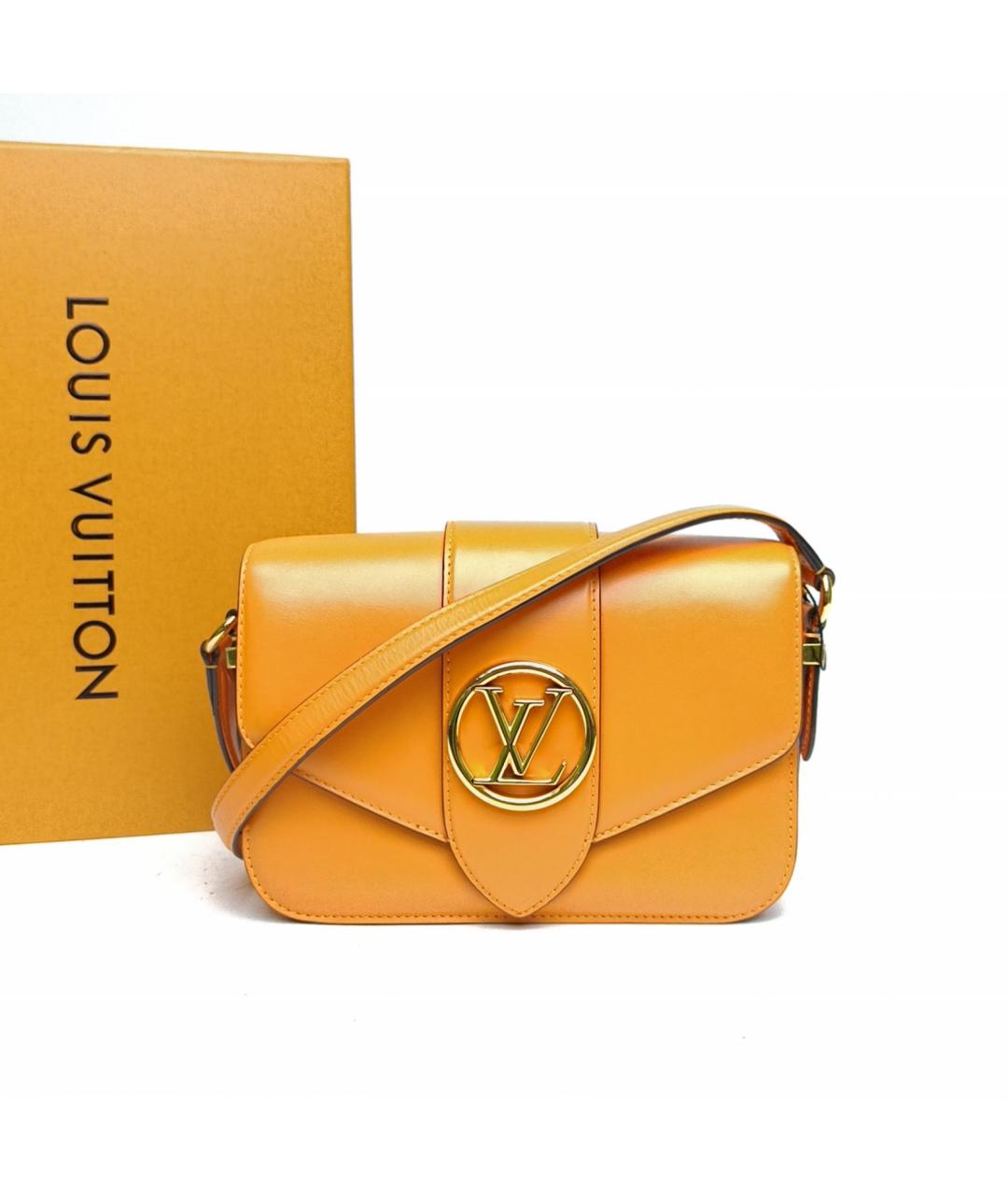 LOUIS VUITTON Оранжевая кожаная сумка через плечо, фото 9