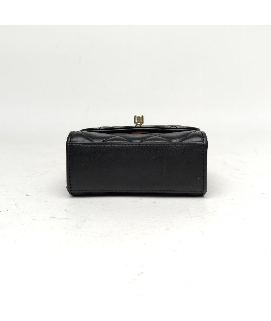 CHANEL Черная кожаная сумка через плечо, фото 6