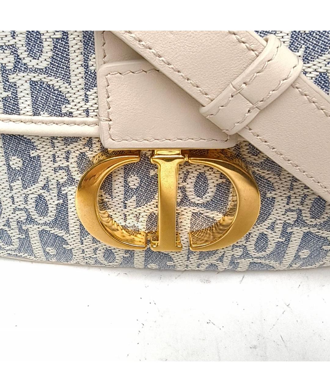 CHRISTIAN DIOR Голубая тканевая сумка через плечо, фото 8