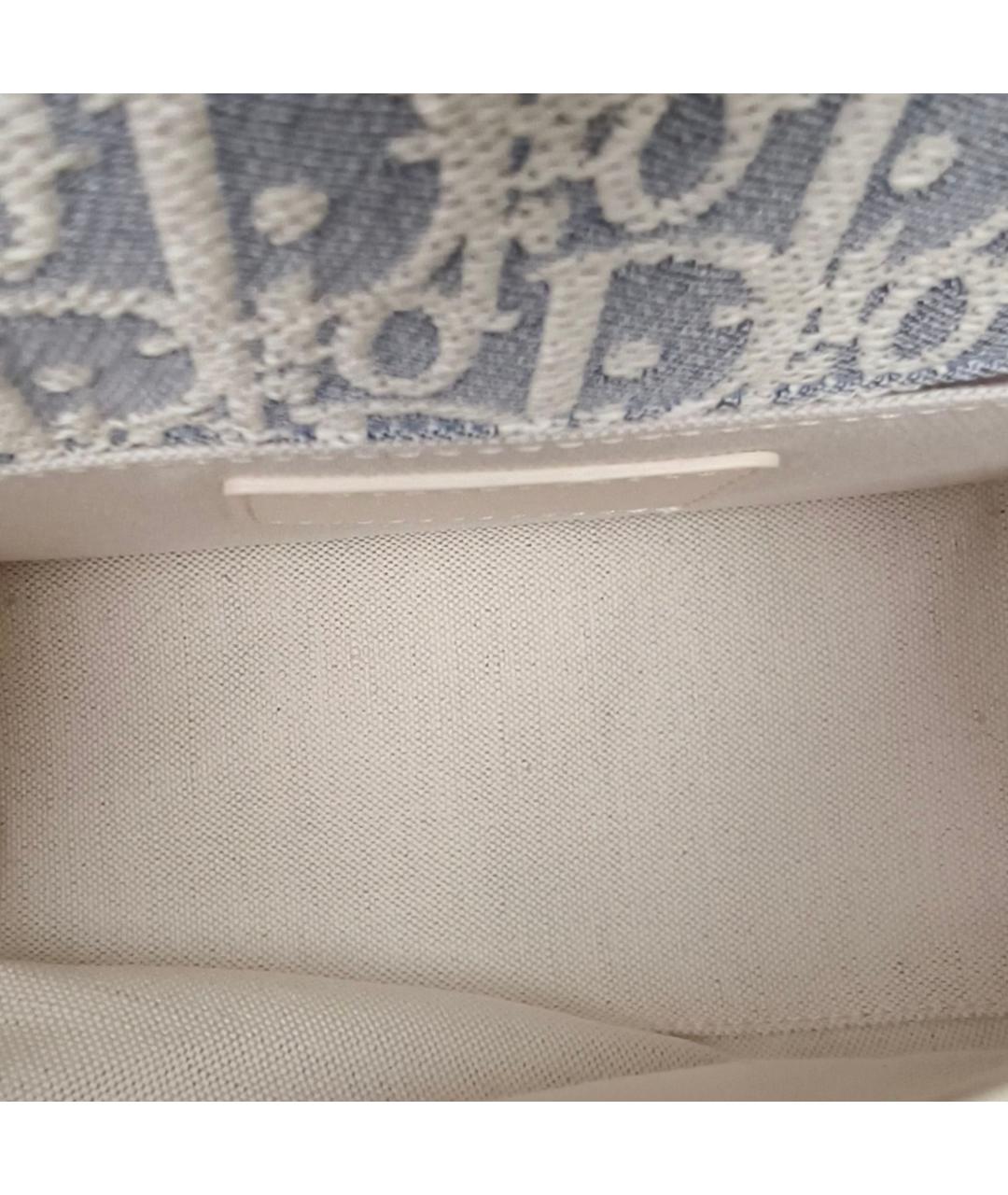 CHRISTIAN DIOR Голубая тканевая сумка через плечо, фото 7