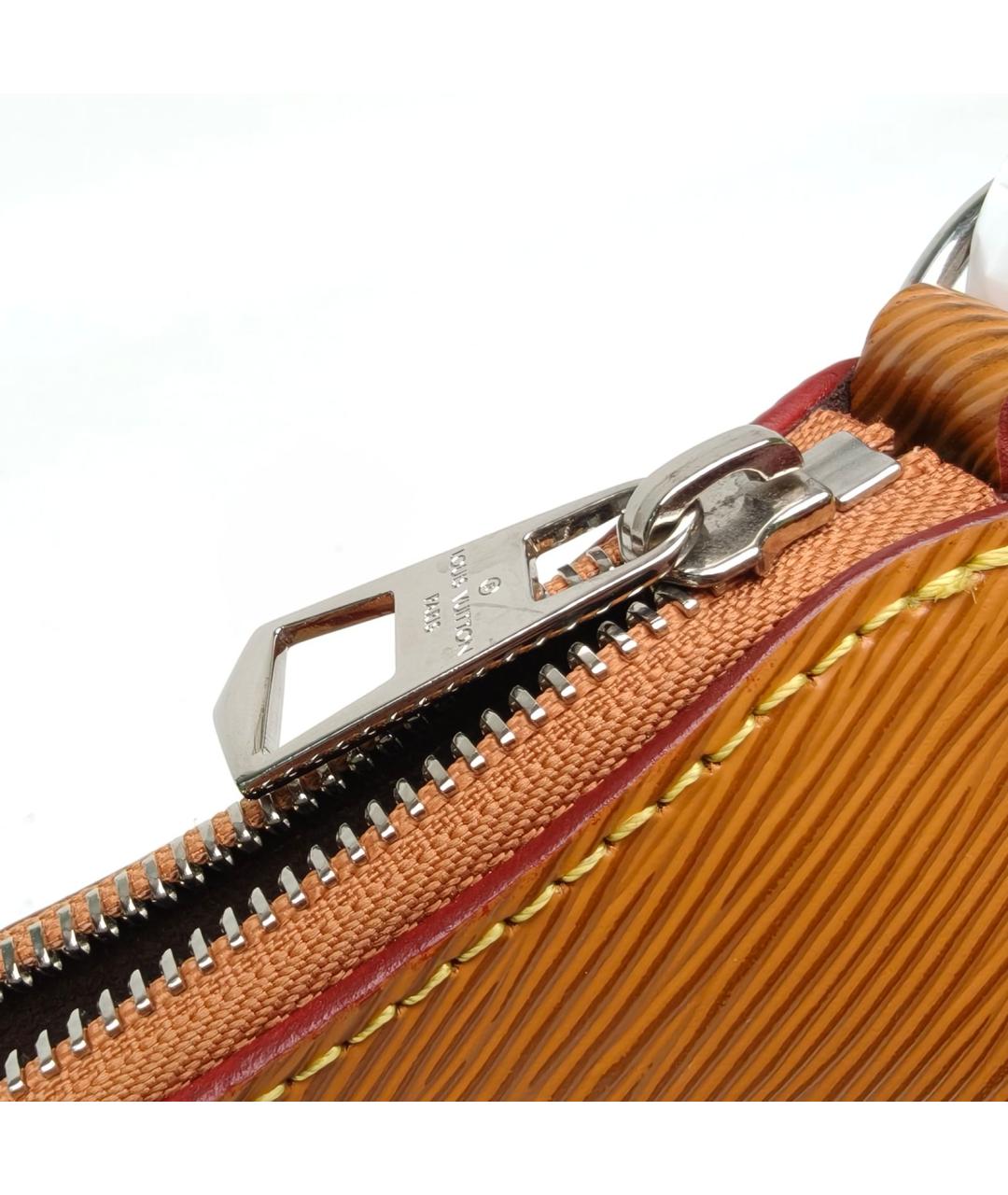 LOUIS VUITTON Оранжевая кожаная сумка через плечо, фото 7