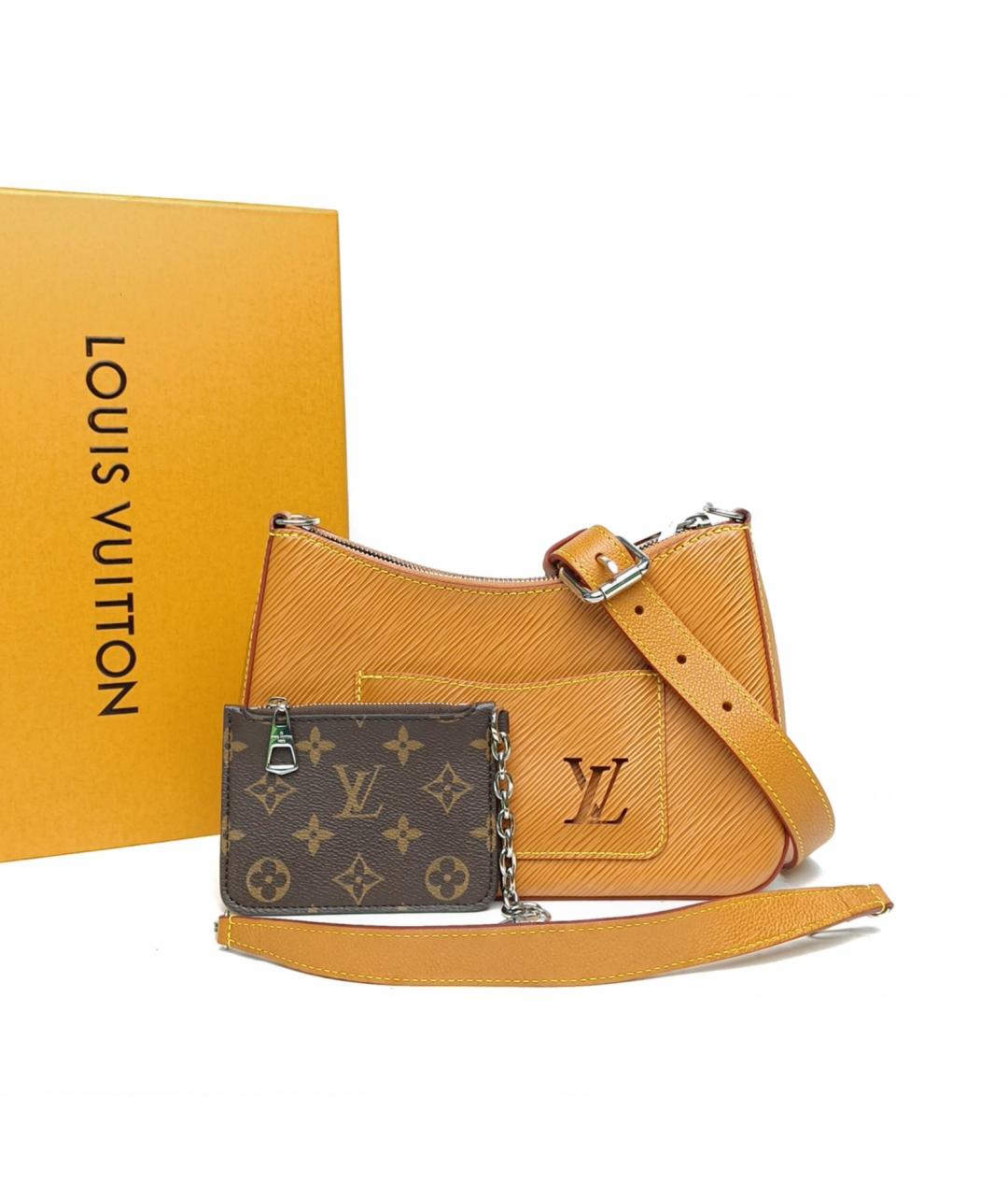 LOUIS VUITTON Оранжевая кожаная сумка через плечо, фото 9