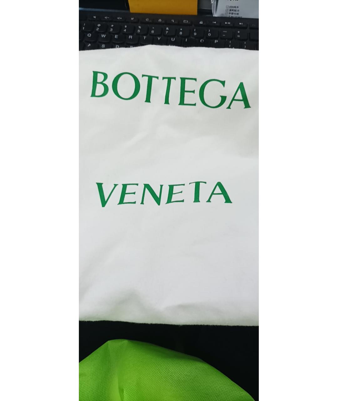 BOTTEGA VENETA Белая кожаная сумка через плечо, фото 9