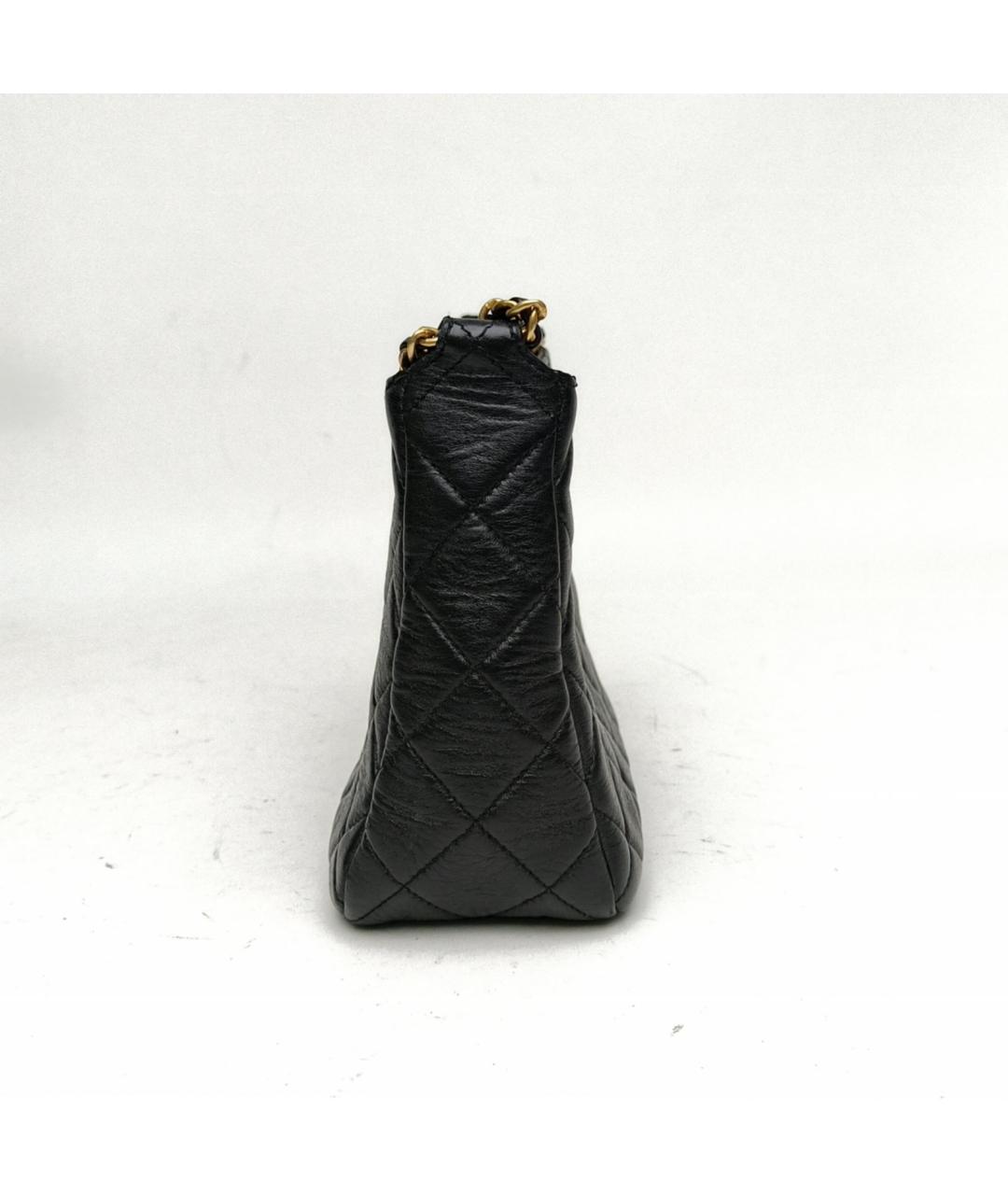 CHANEL Черная кожаная сумка через плечо, фото 3