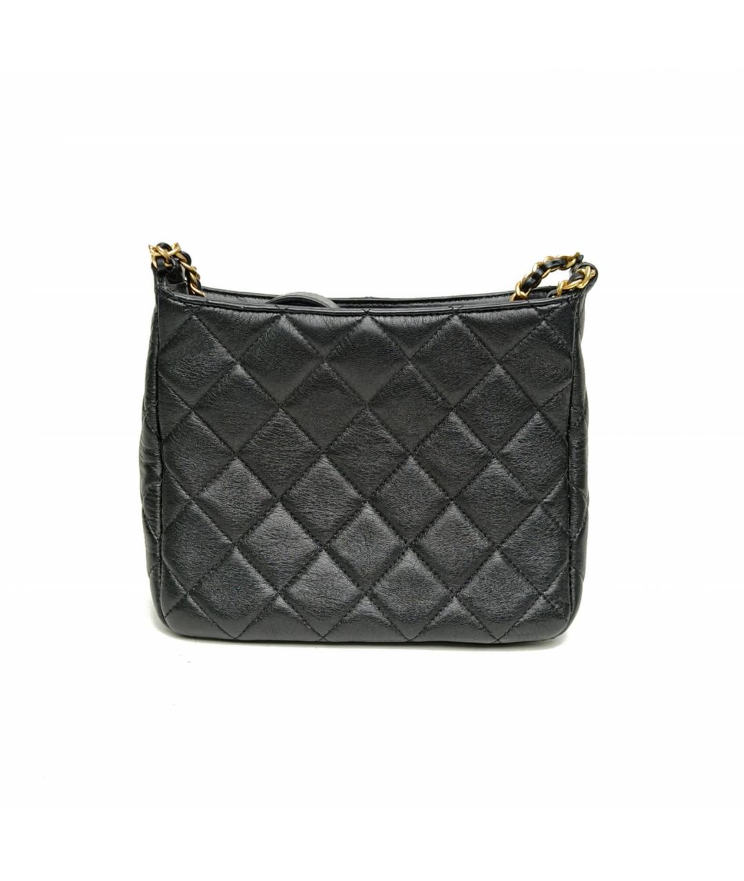CHANEL Черная кожаная сумка через плечо, фото 4