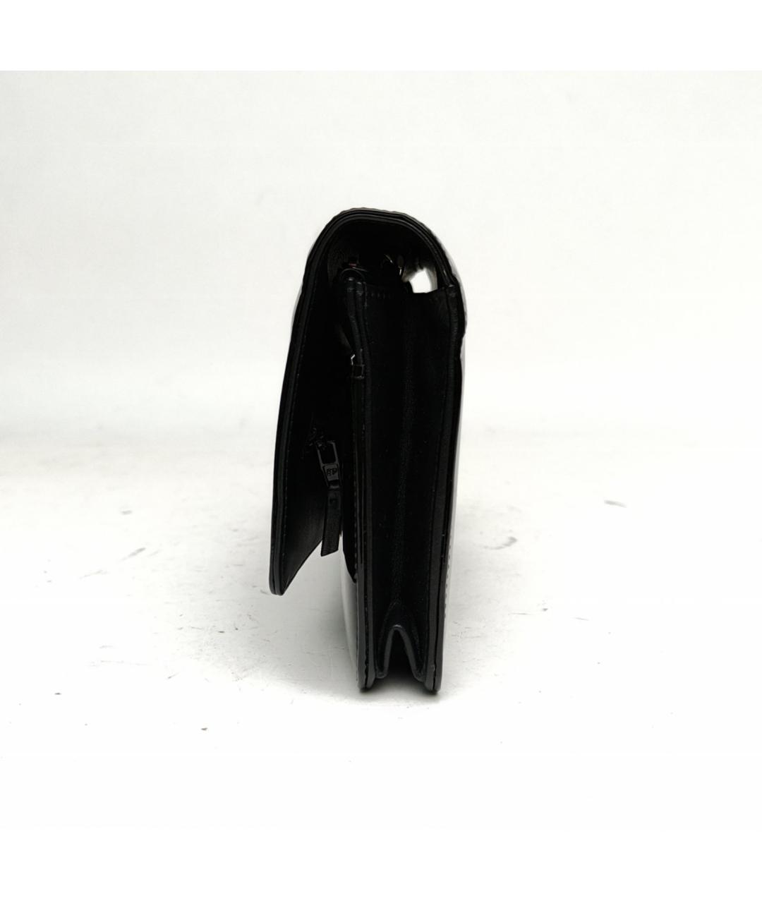 CHANEL Черная сумка через плечо из лакированной кожи, фото 3