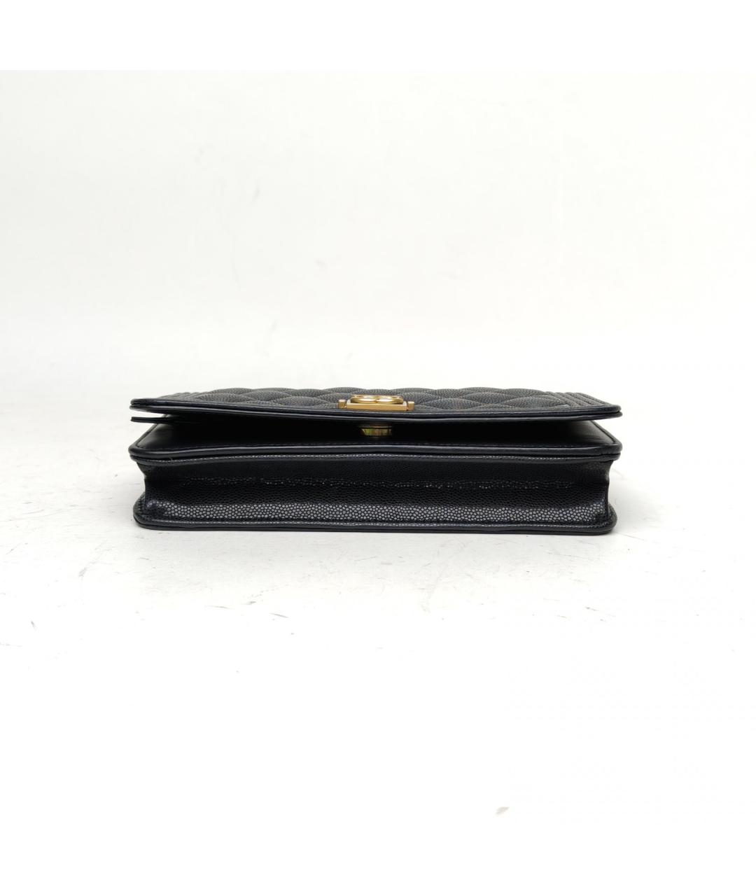 CHANEL Черная кожаная сумка через плечо, фото 6