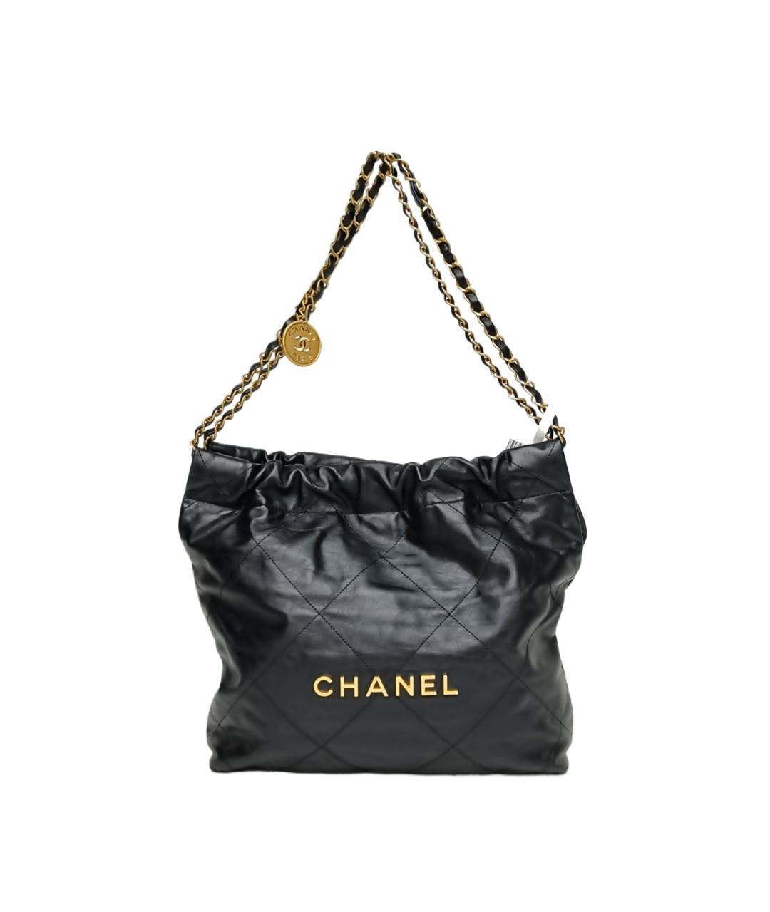 CHANEL Черная кожаная сумка через плечо, фото 1