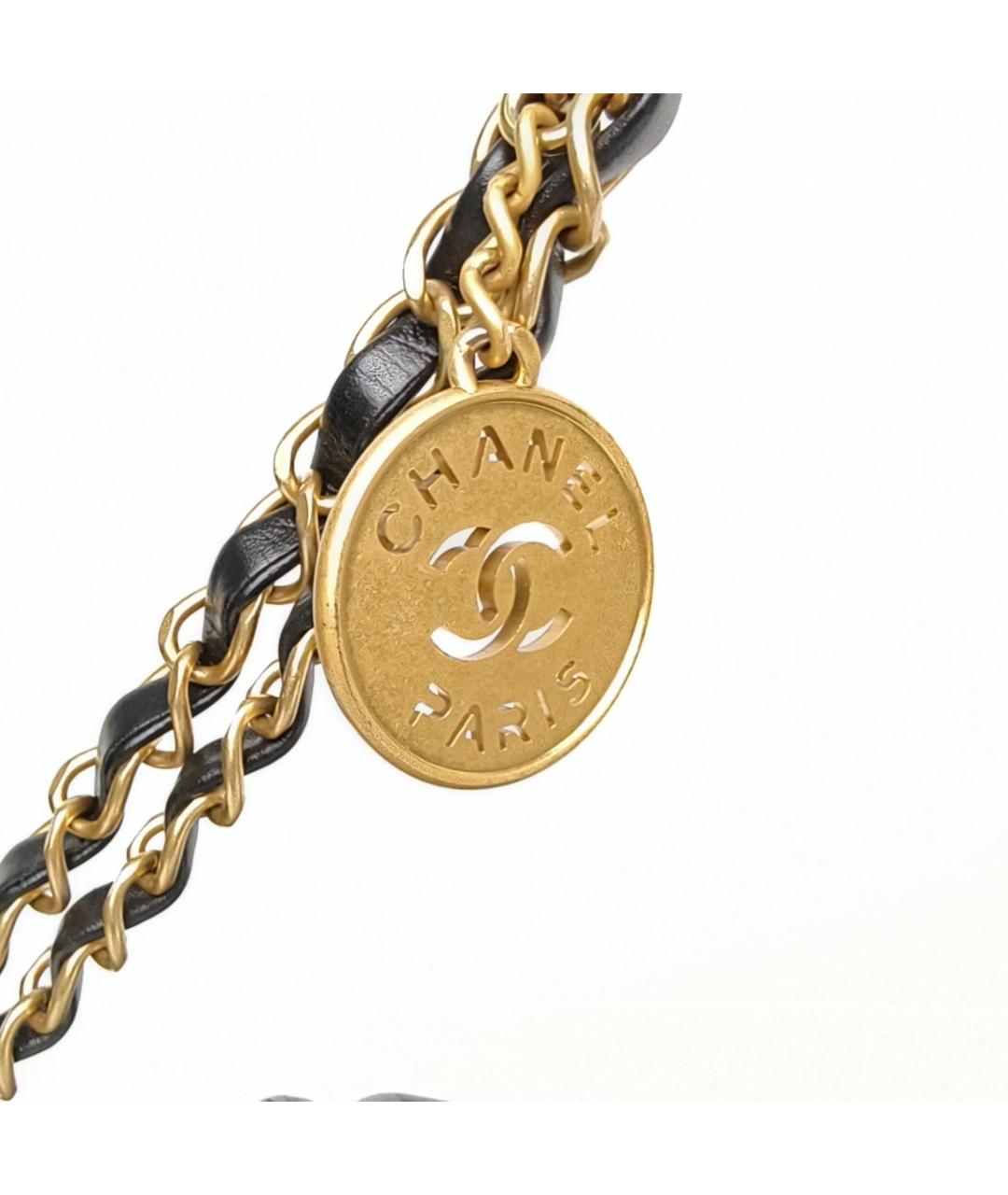 CHANEL Черная кожаная сумка через плечо, фото 8