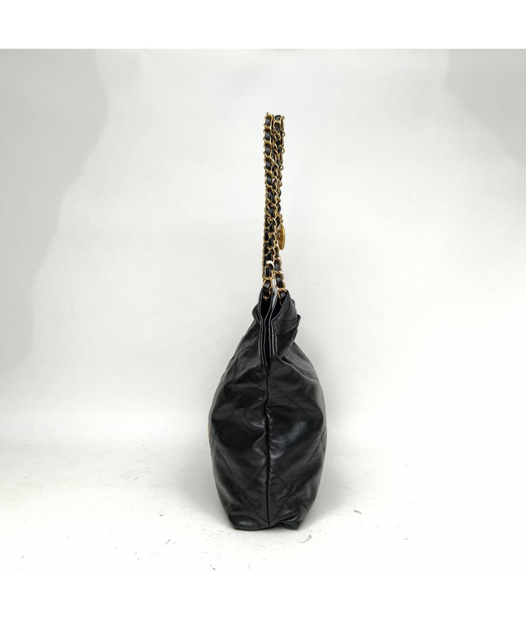 CHANEL Черная кожаная сумка через плечо, фото 3