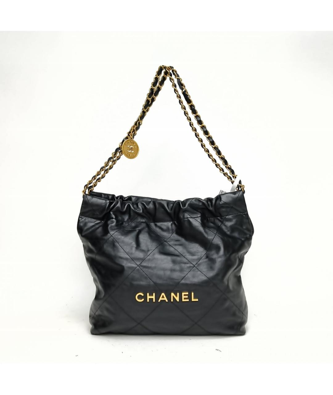 CHANEL Черная кожаная сумка через плечо, фото 2