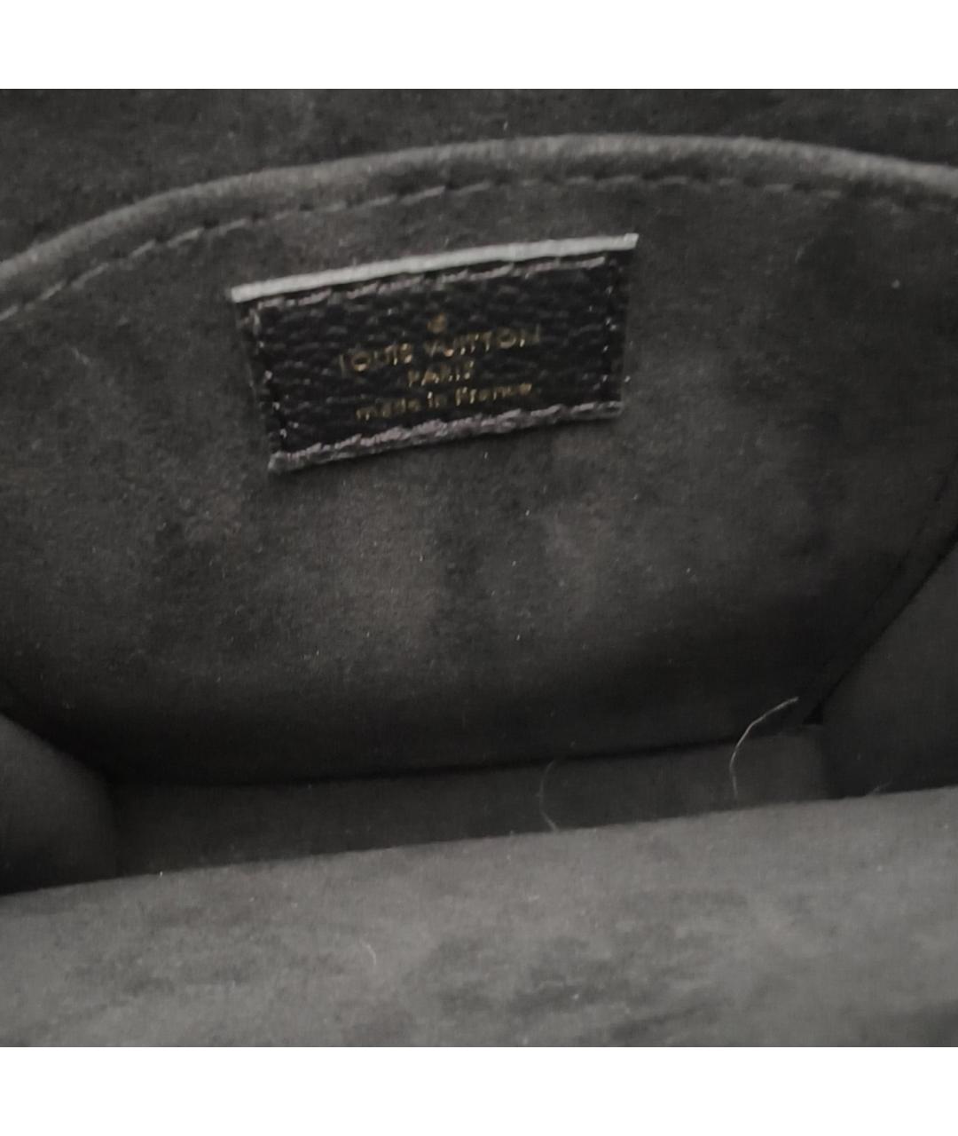 LOUIS VUITTON Черная кожаная сумка через плечо, фото 7