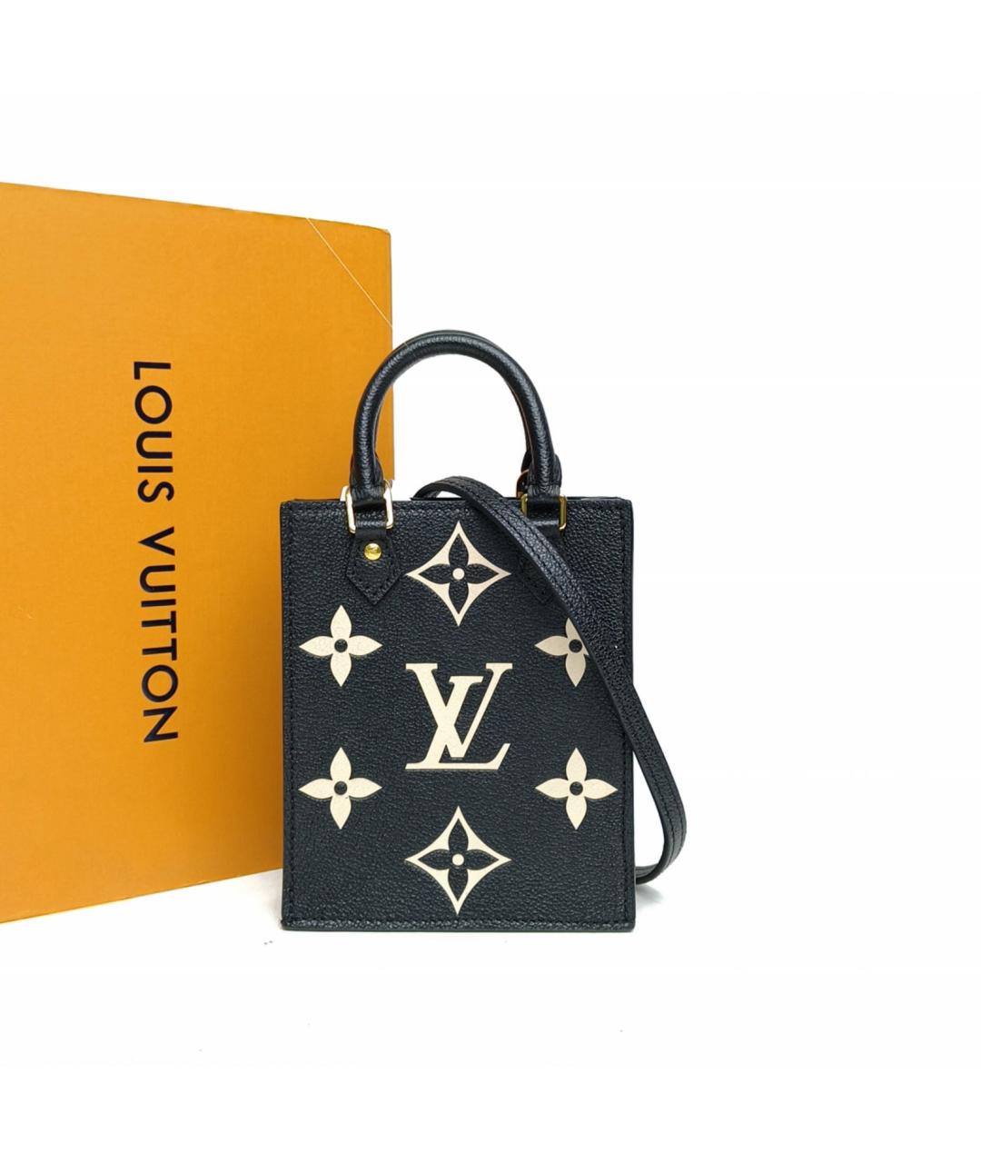 LOUIS VUITTON Черная кожаная сумка через плечо, фото 8