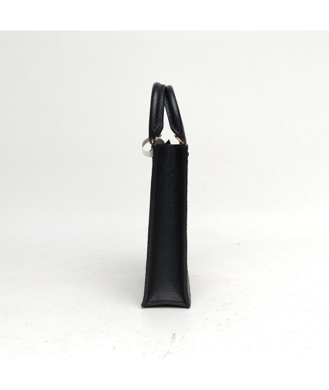 LOUIS VUITTON Черная кожаная сумка через плечо, фото 5