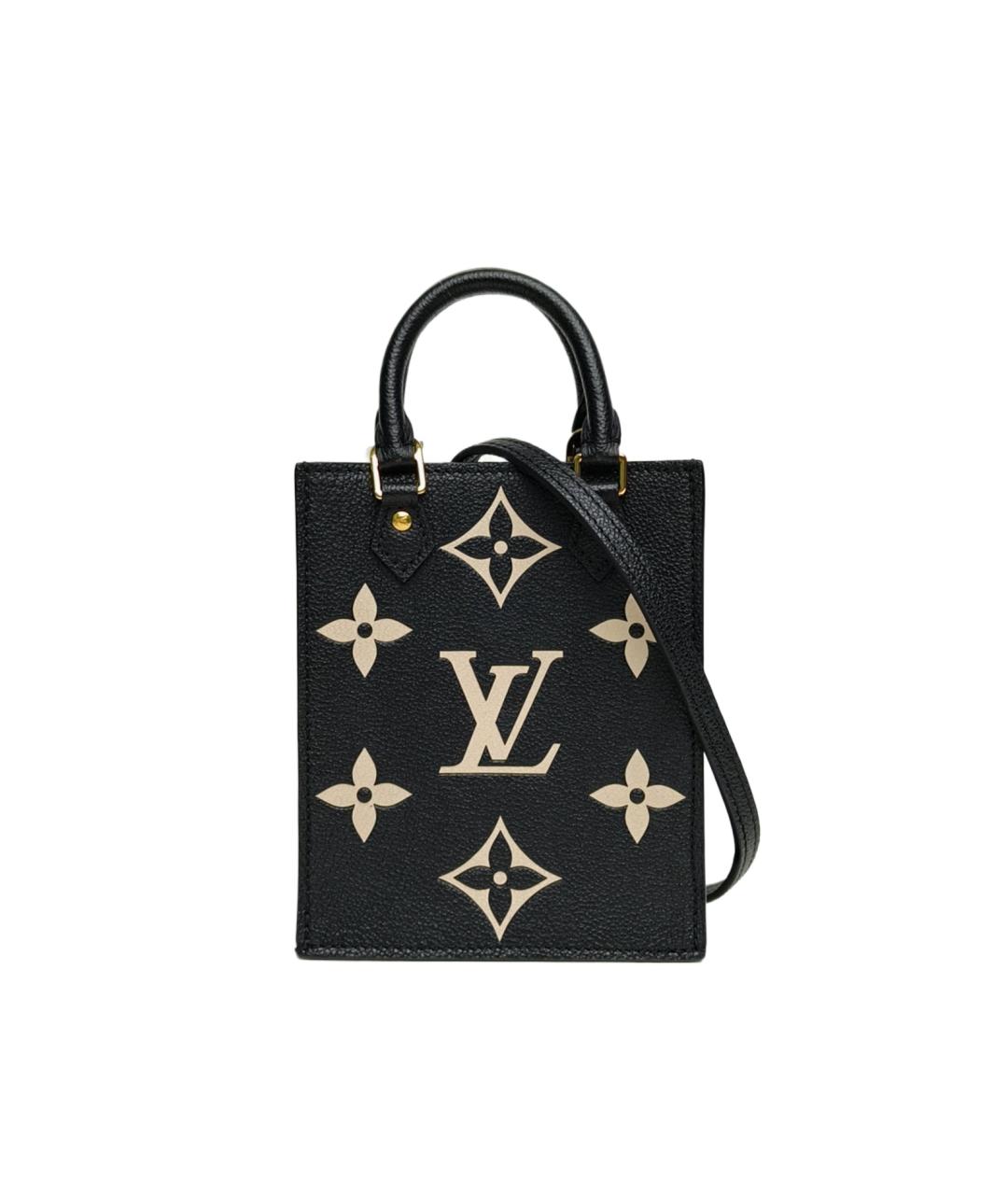 LOUIS VUITTON Черная кожаная сумка через плечо, фото 1