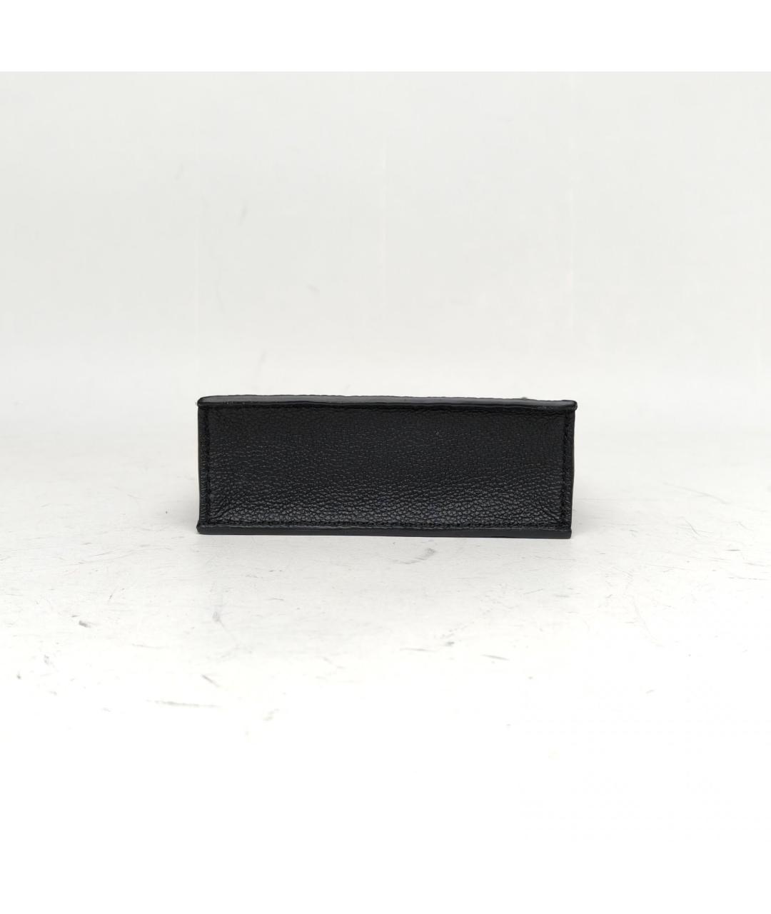 LOUIS VUITTON Черная кожаная сумка через плечо, фото 6