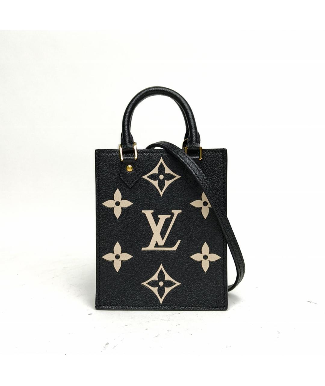 LOUIS VUITTON Черная кожаная сумка через плечо, фото 2